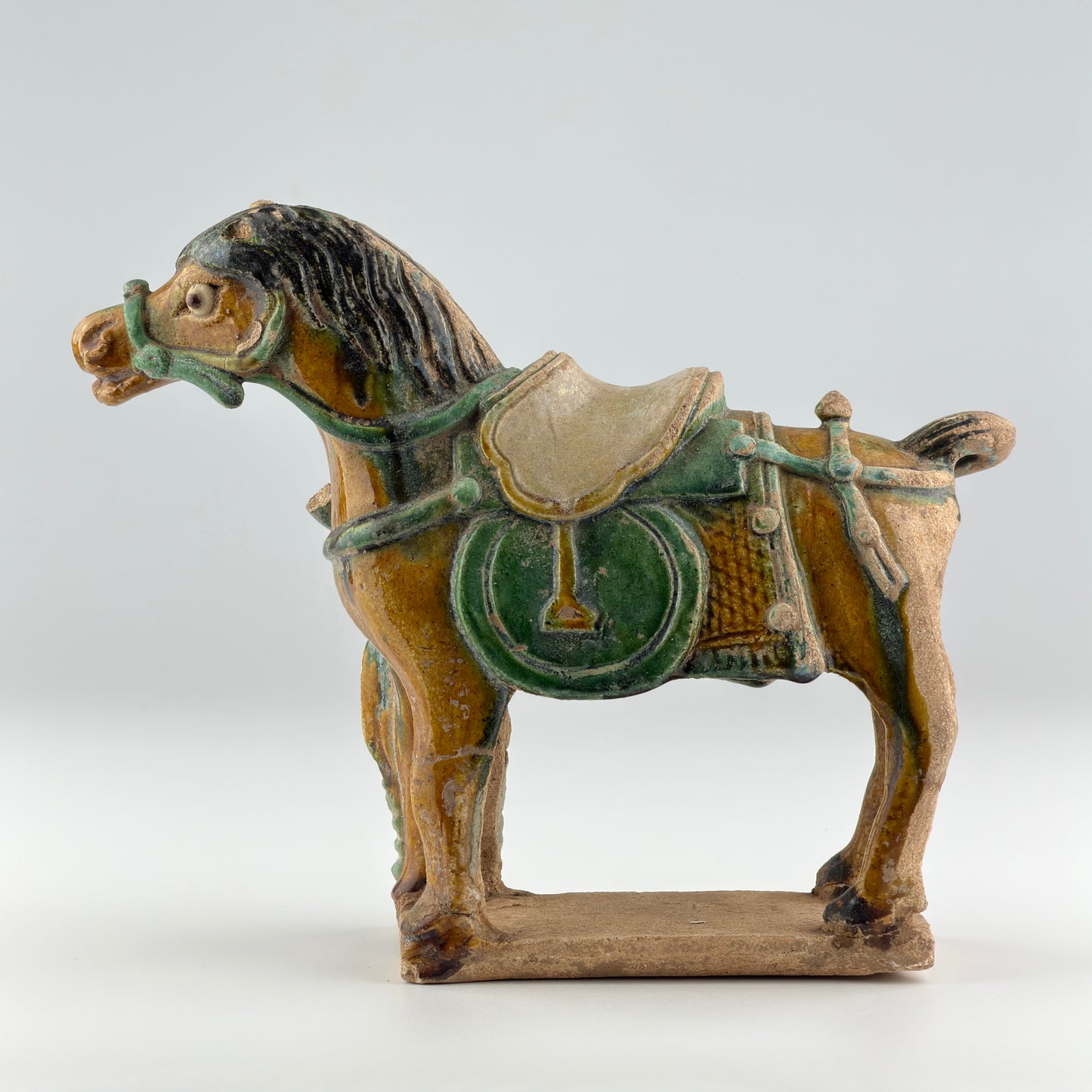 Ming Period Horse and Rider Pottery Figure (15-16th Century)