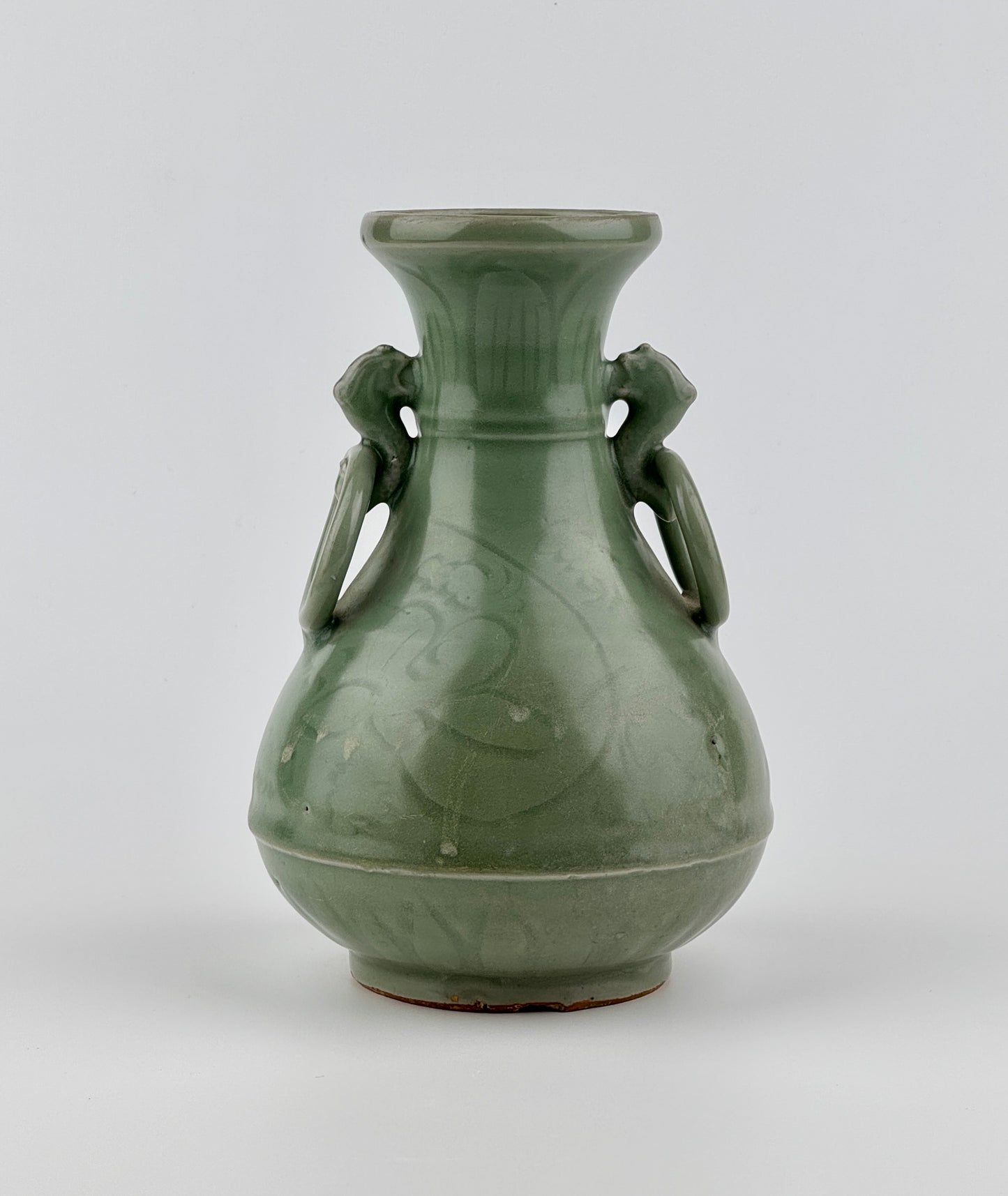 Carved Longquan Celadon Vase, Yuan-Ming Dynasty