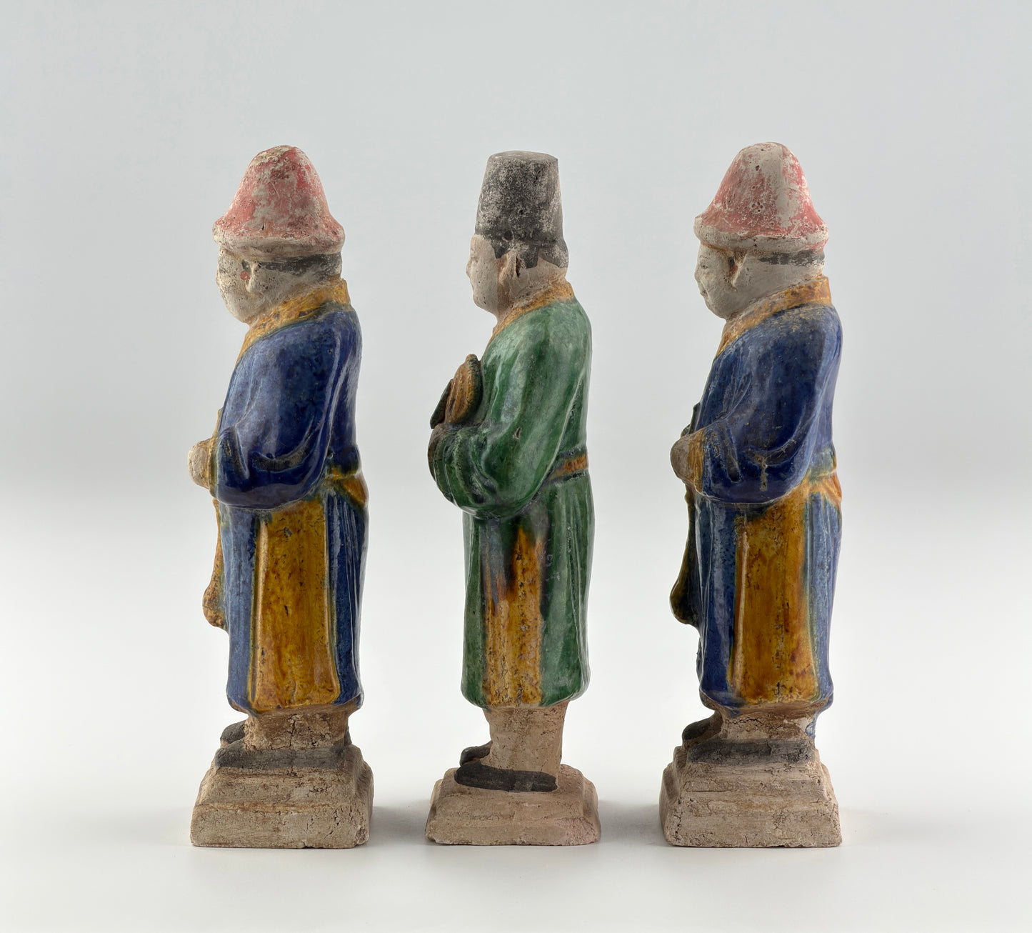 Three Glazed Figures of Musicians, Ming Period (1368-1644)