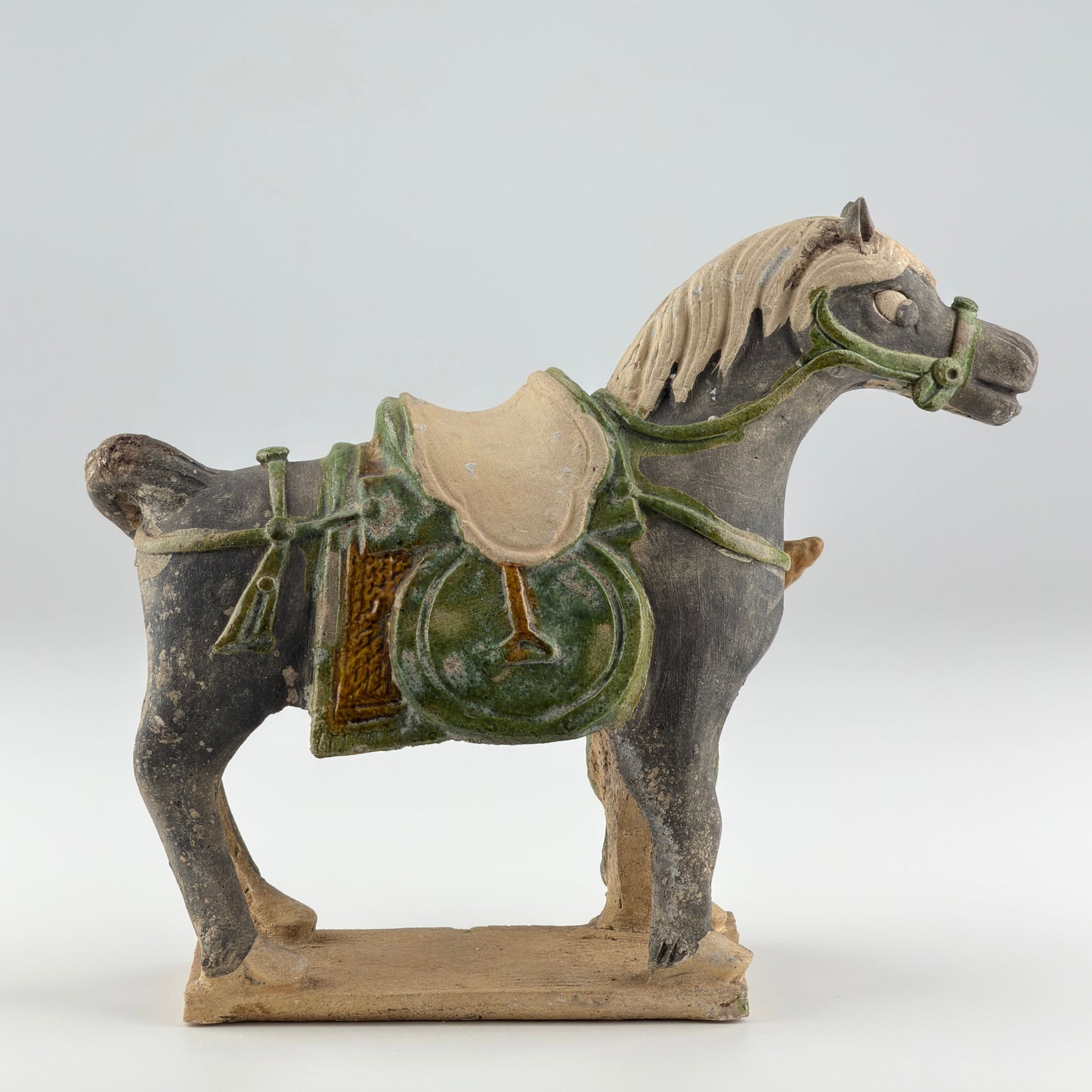 Ming Period Green-Glazed Horse and Rider (15-16th Century)