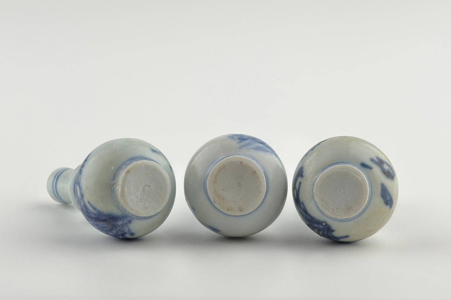 Three Blue and White Miniature Vases, C 1725, Qing Dynasty, Yongzheng Era