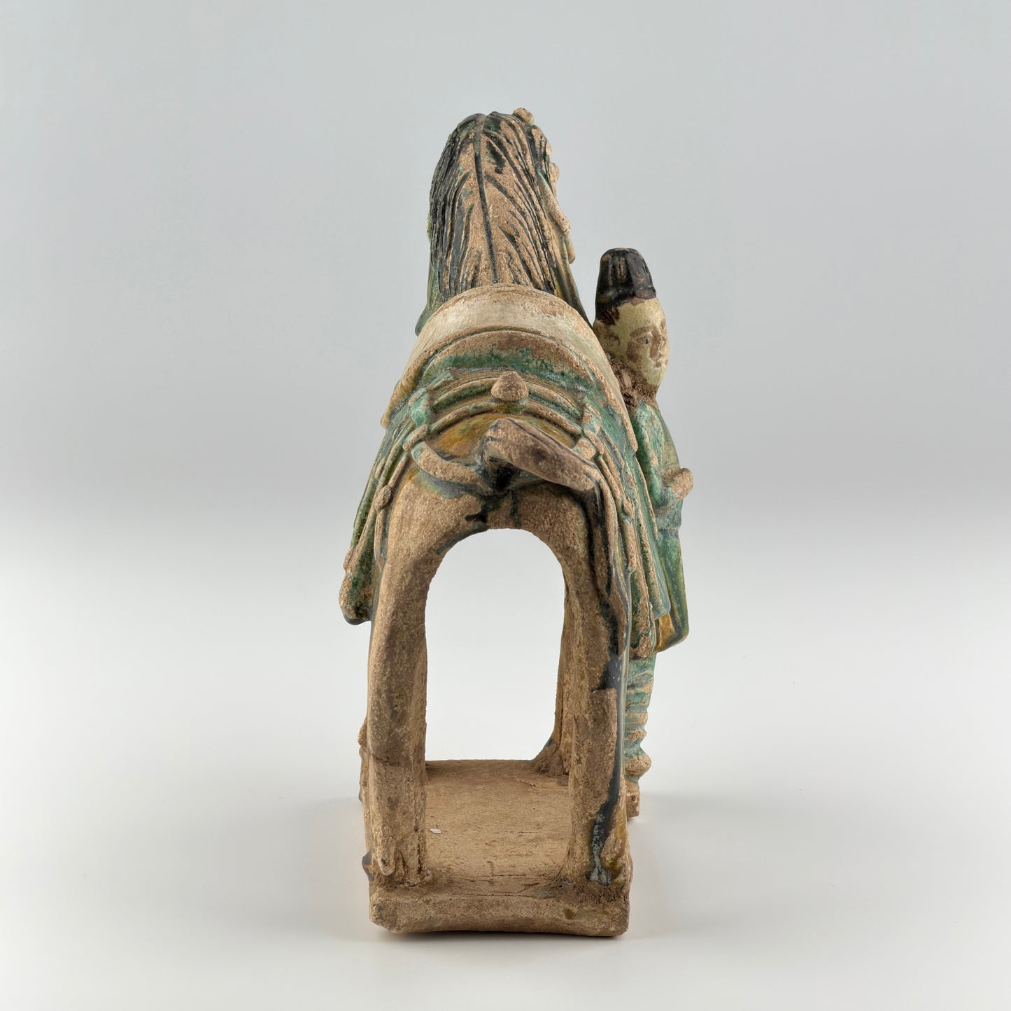 Ming Period Horse and Rider Pottery Figure (15-16th Century)
