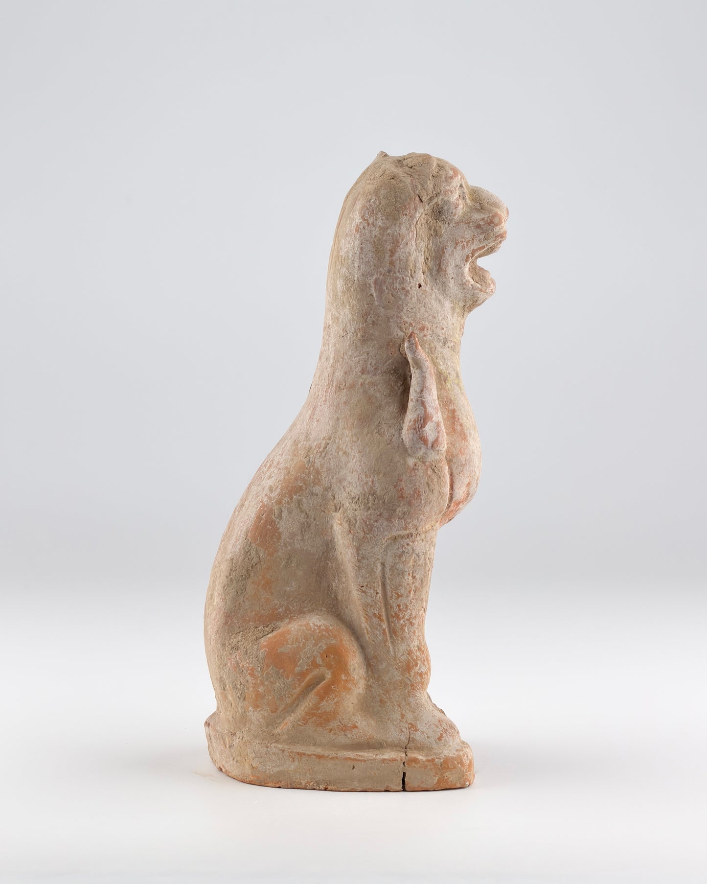 Guardian Haitai Lion Pottery Figure, Northern Wei-Tang Dynasties