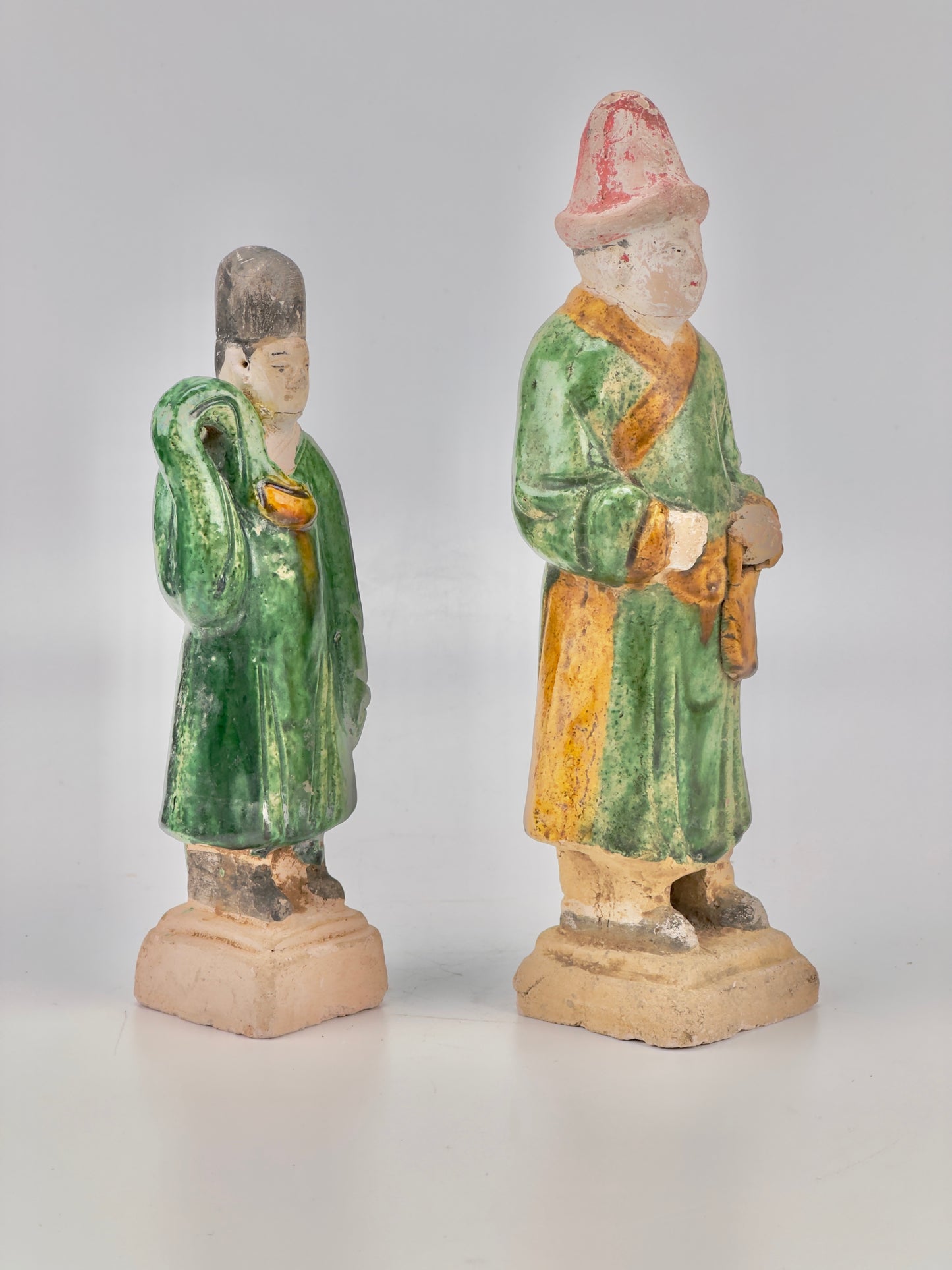 Two green glazed figures, Ming Period (1368-1644)