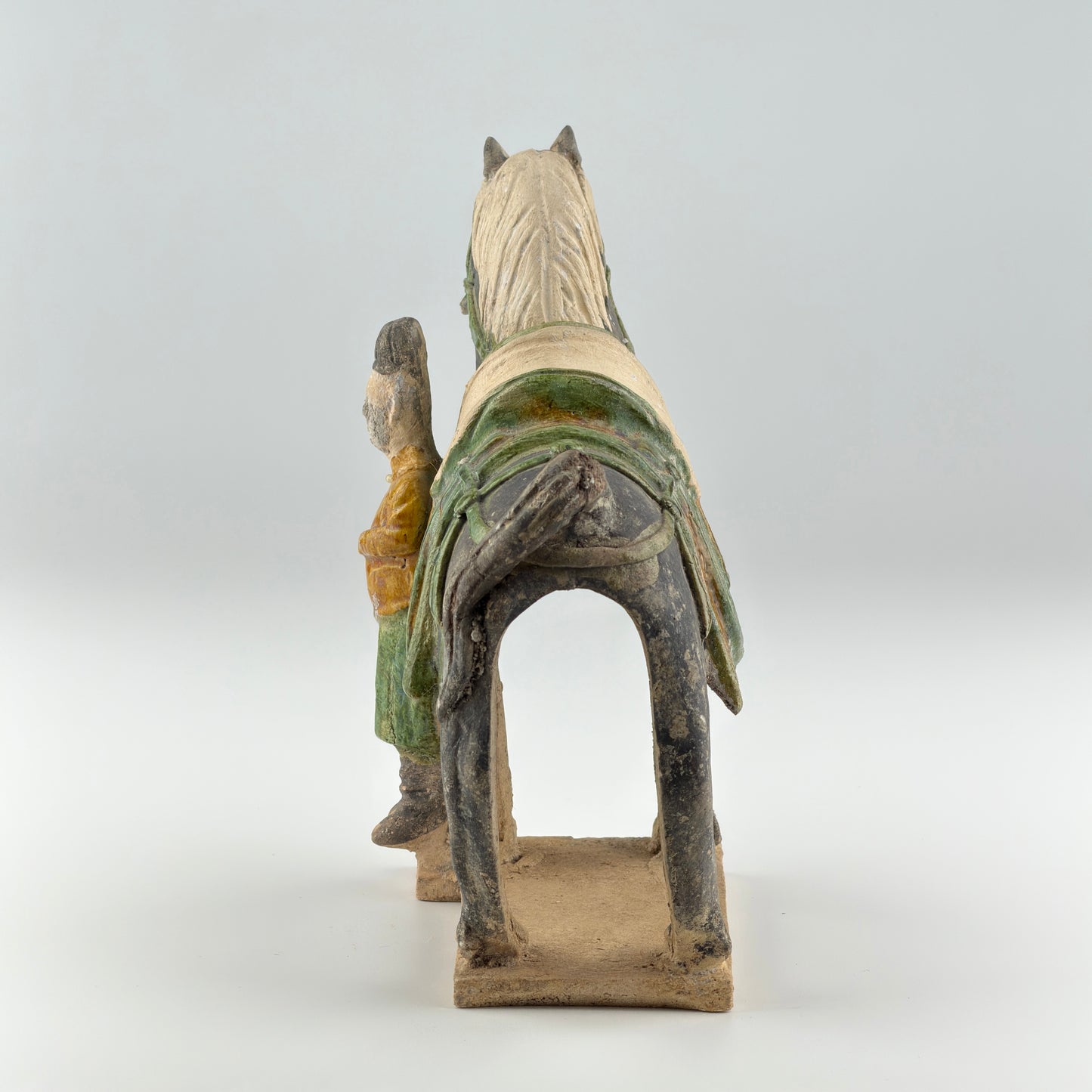 Ming Period Green-Glazed Horse and Rider (15-16th Century)