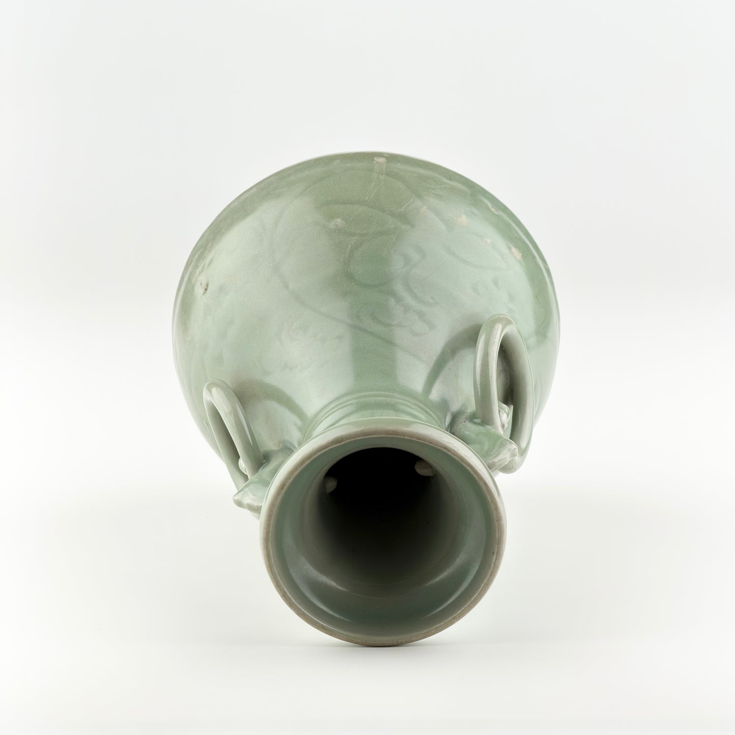 Carved Longquan Celadon Vase, Yuan-Ming Dynasty