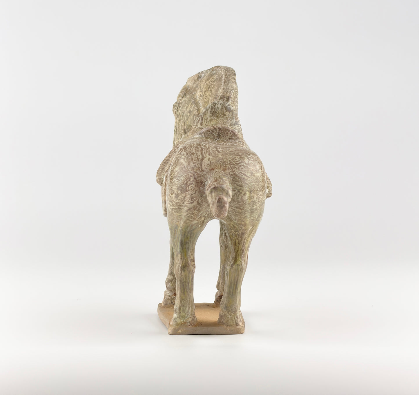 Rare Yellow-glazled Marbled Pottery Horse