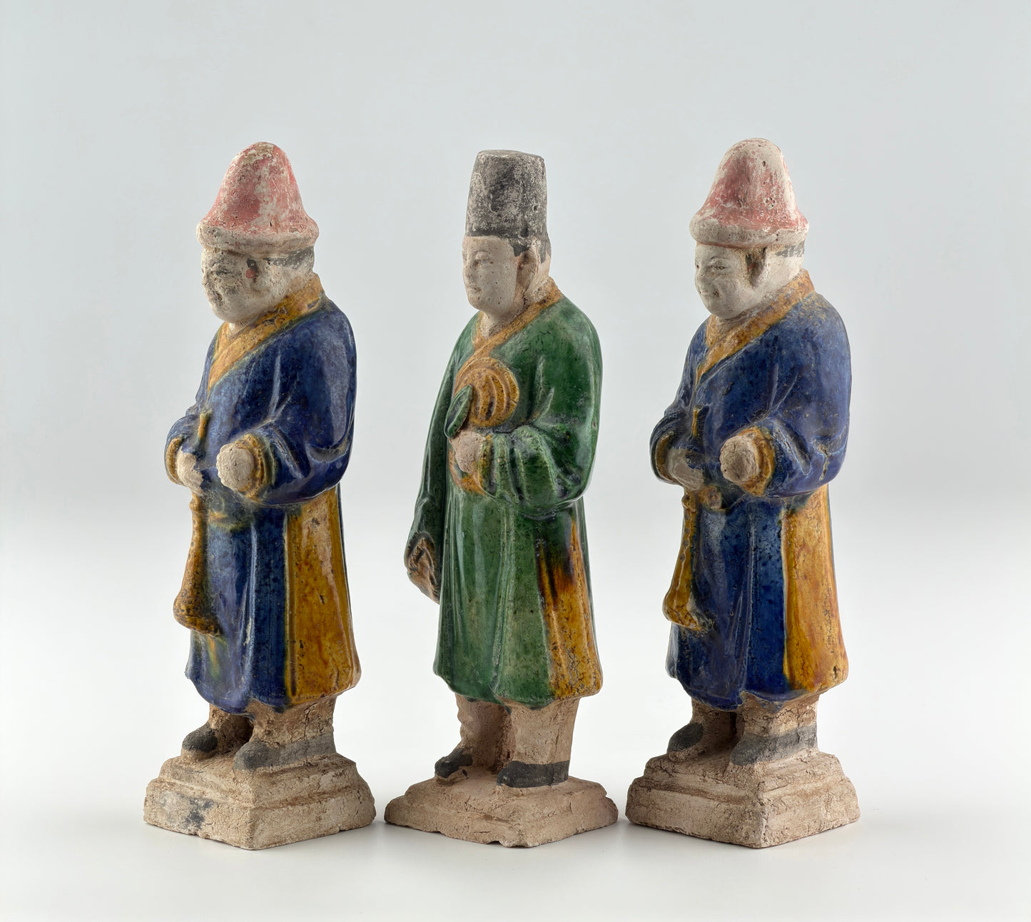 Three Glazed Figures of Musicians, Ming Period (1368-1644)