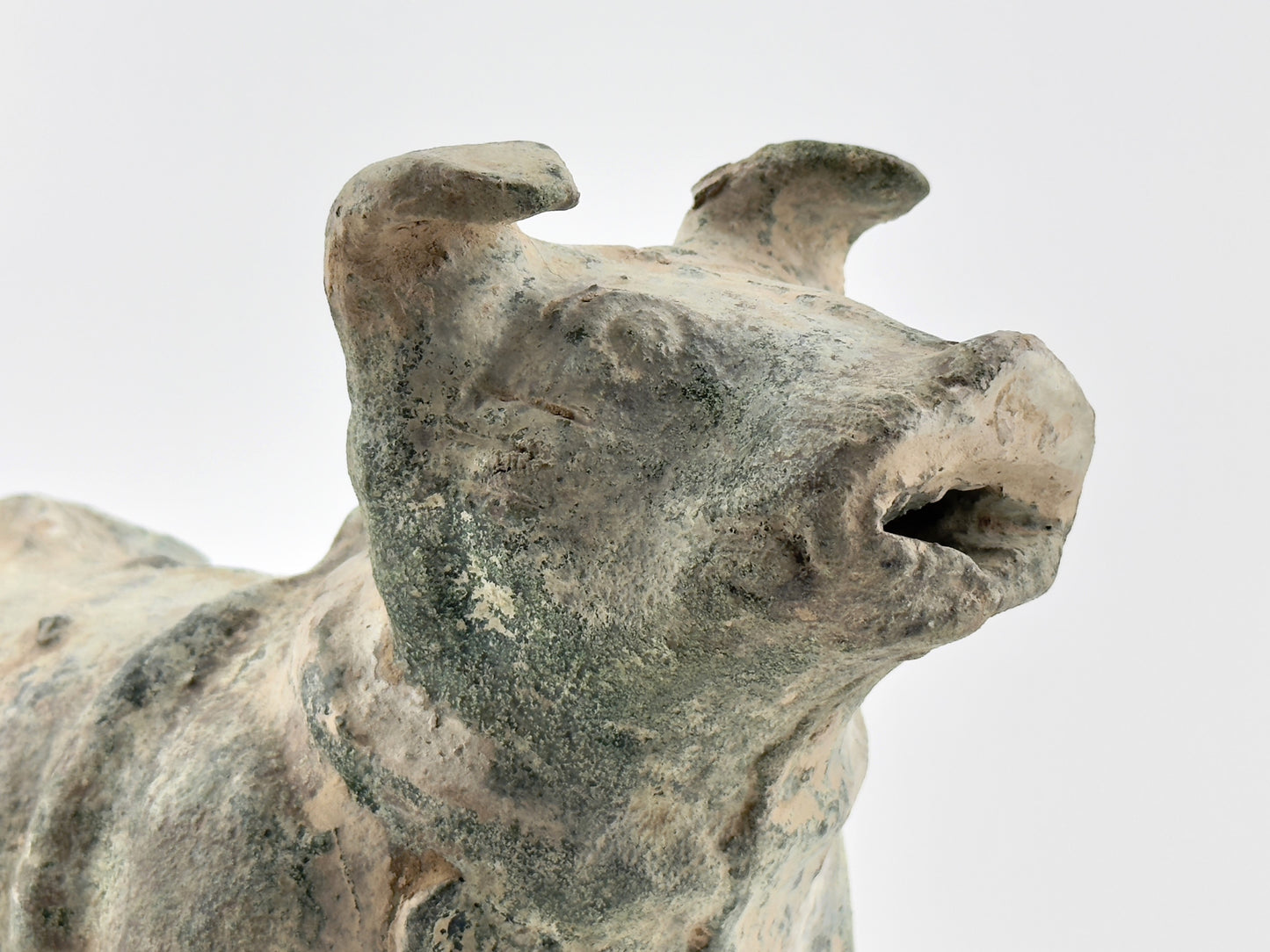 Green Glazed Red Pottery Figure of Dog, Han dynasty (206 BC-220 AD)