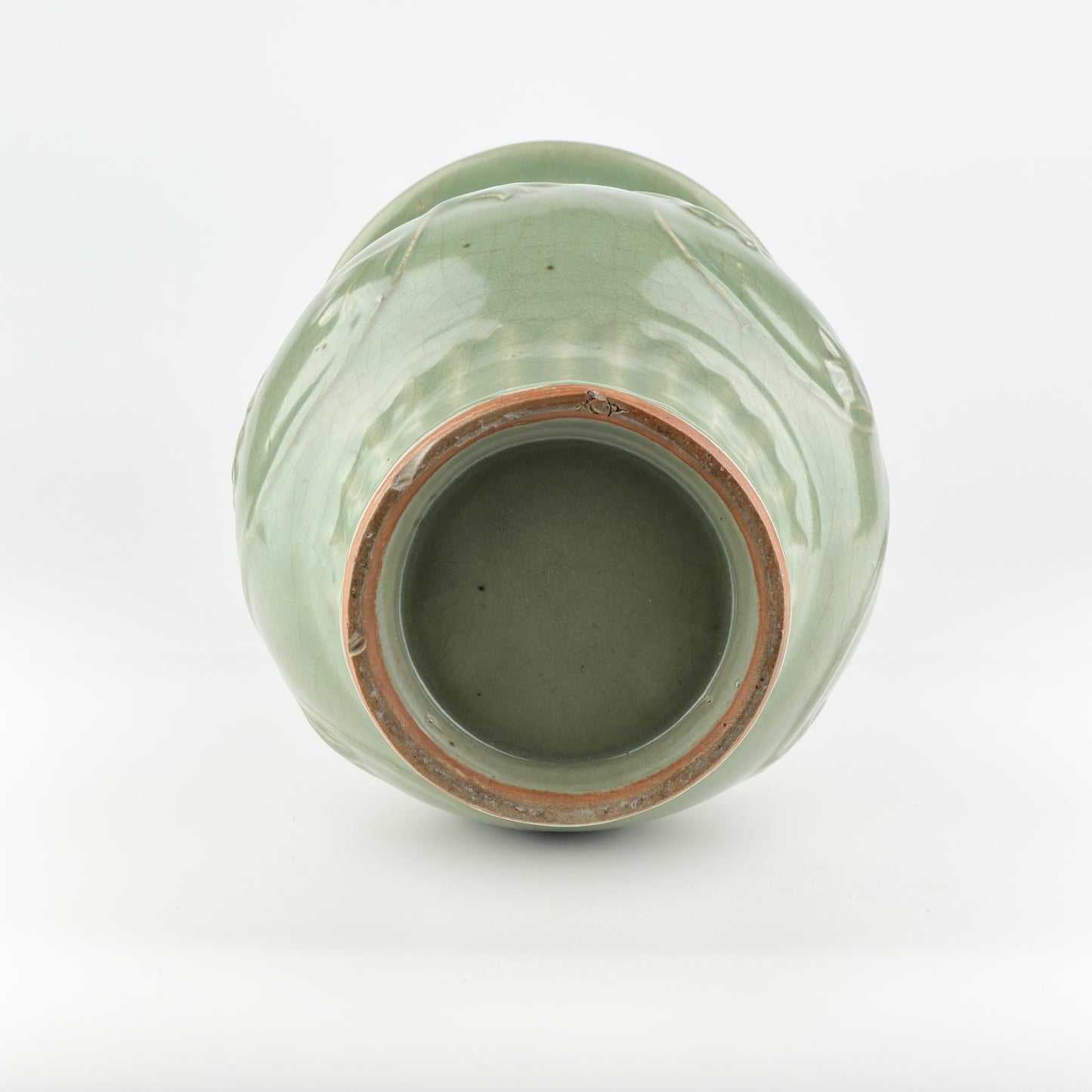 Rare Longquan Celadon 'Peony' Vase, Yuan-Ming