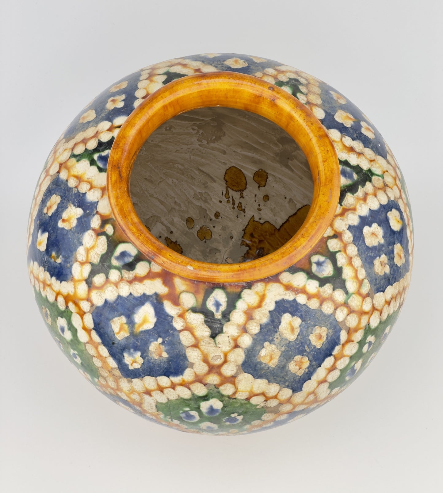 Rare Sancai-Glazed Pottery Jar, Tang Dynasty