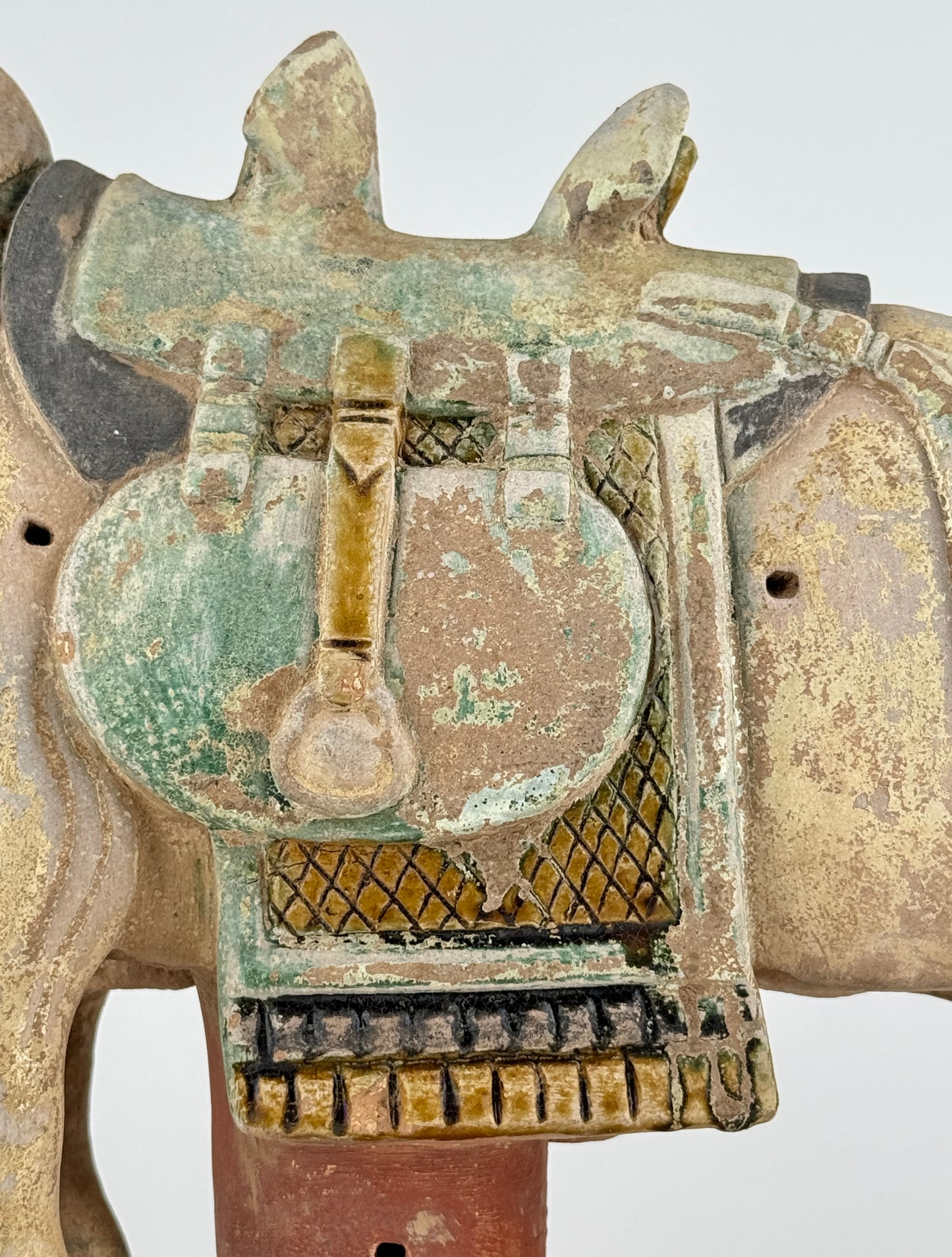 Ming Period Large Pottery Horse with Saddle (15-16th Century)