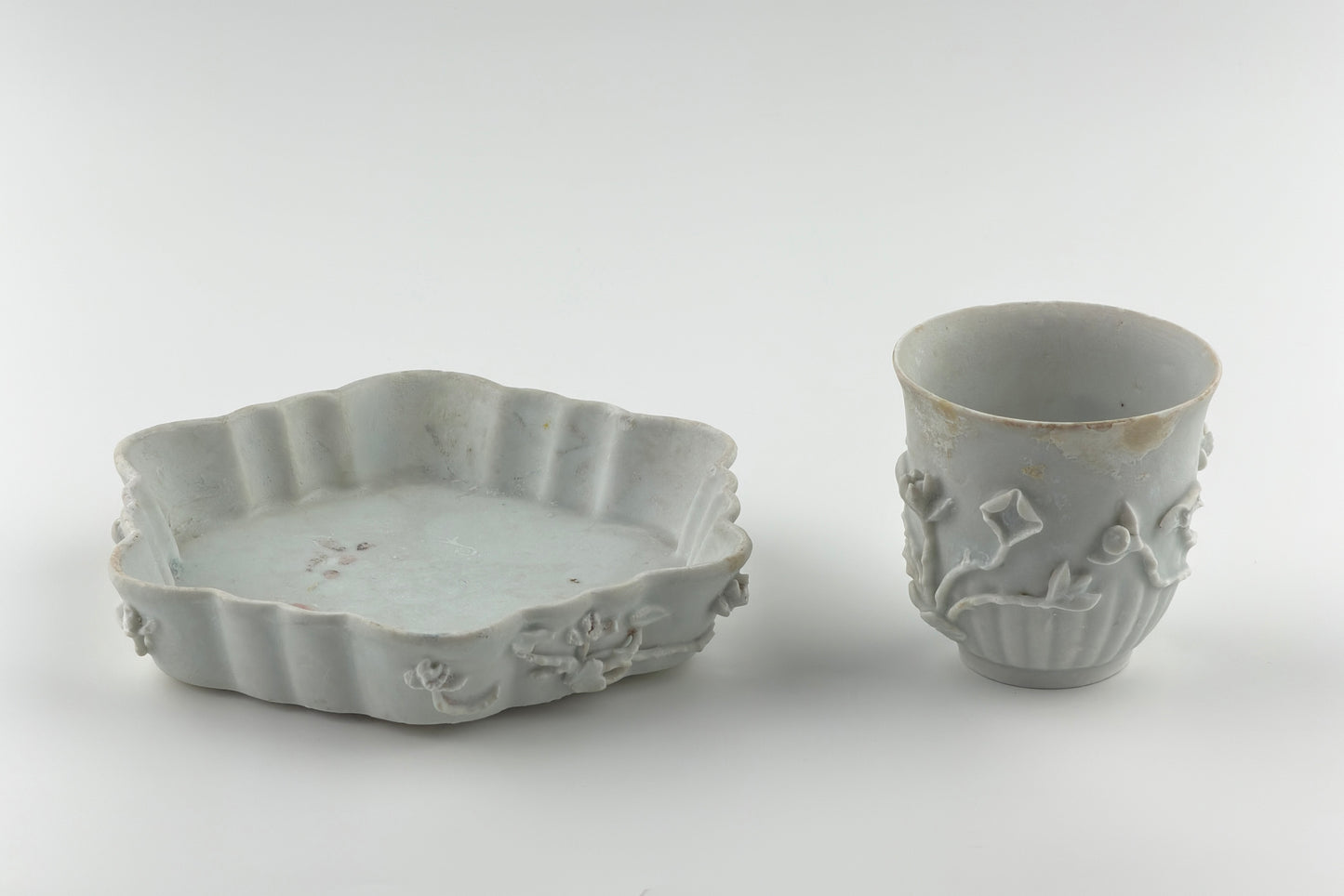 White with Overglaze Enamel Tea Set Circa 1725, Qing Dynasty, Yongzheng Reign