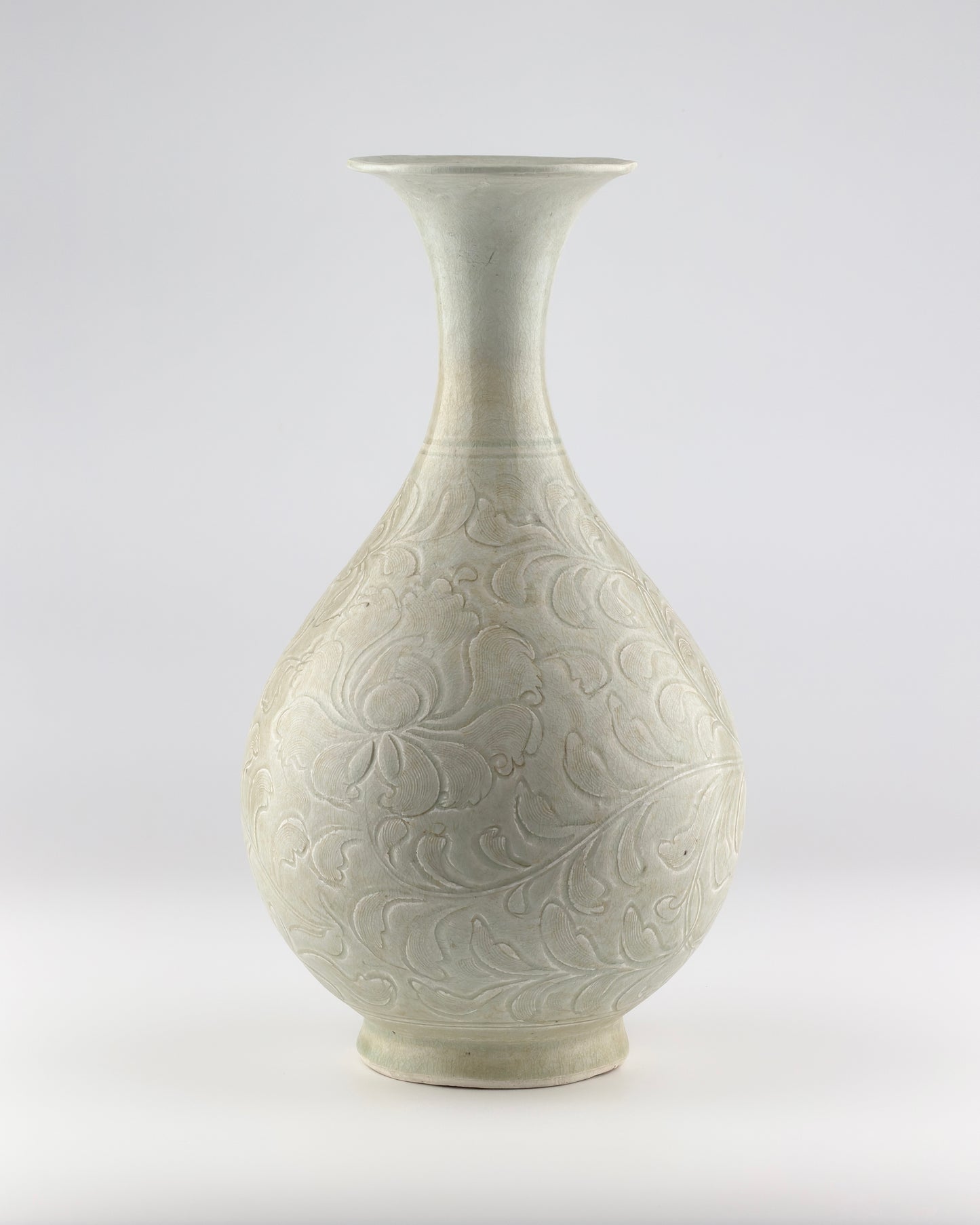 QINGBAI CARVED YUHUCHUNPING VASE PORCELAIN, SONG DYNASTY