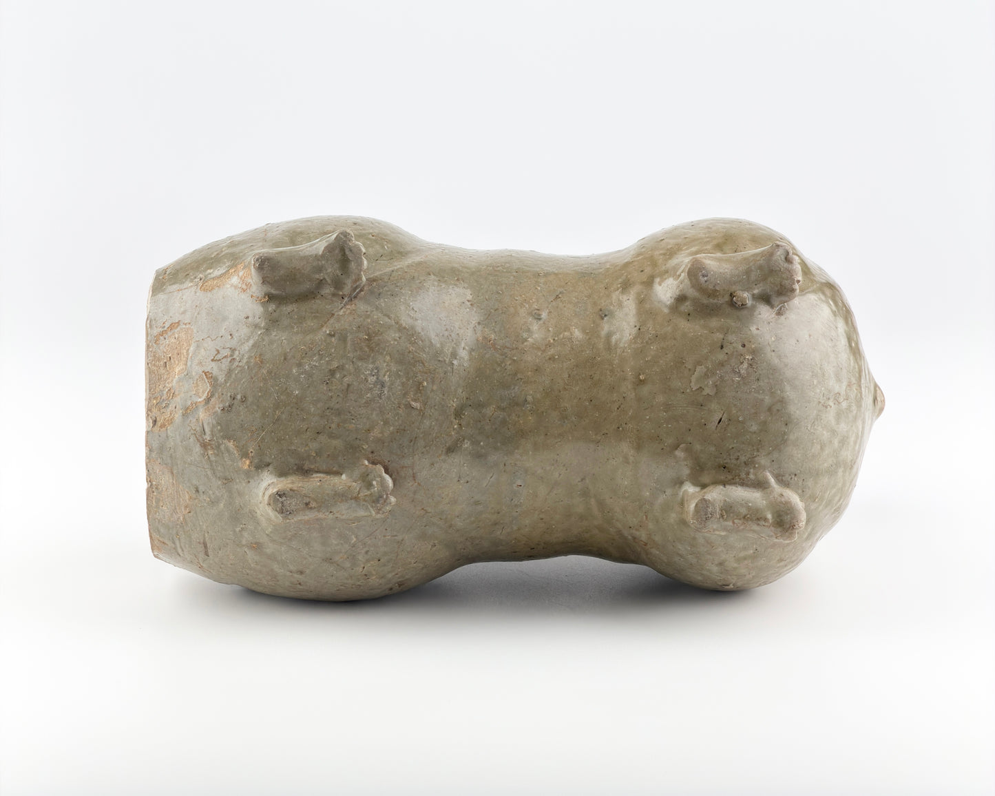 Rare Yue Celadon-Glazed Figural Vessel, Western Jin dynasty (265-420)