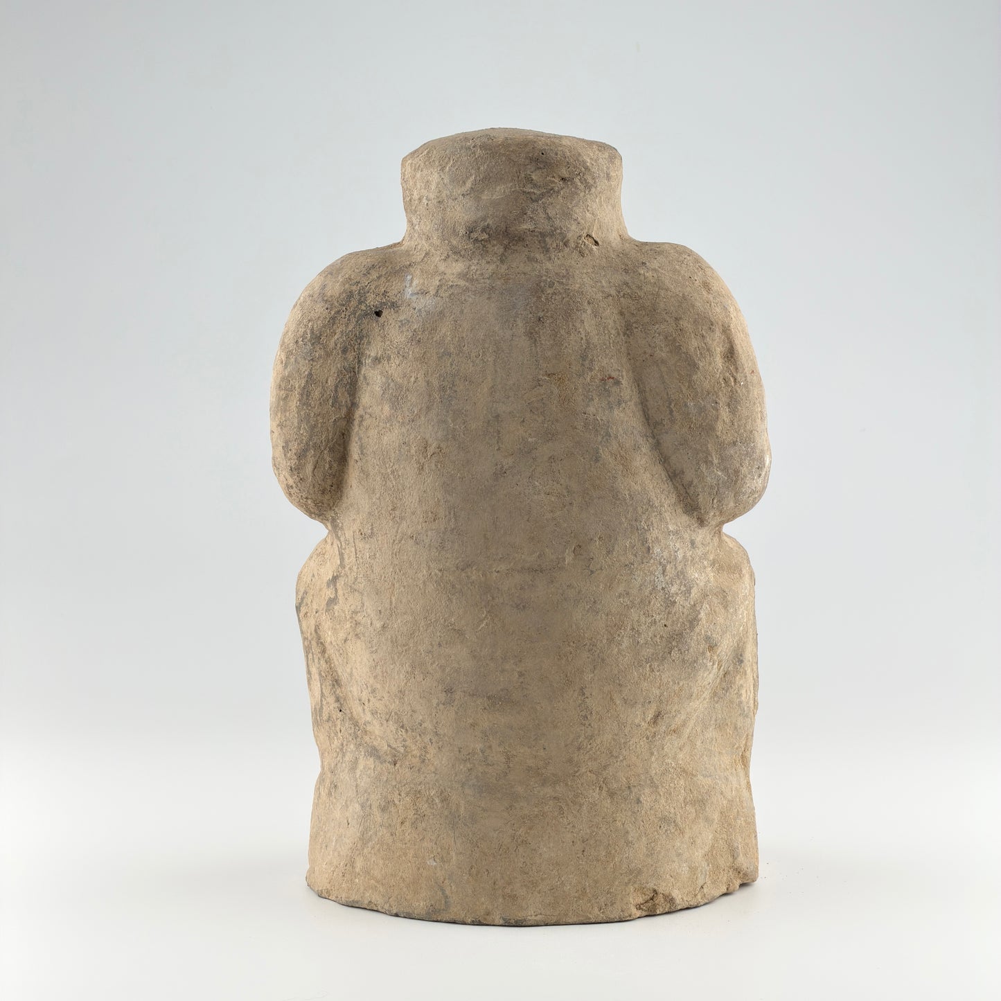 Pottery Figure of a Seated Drummer