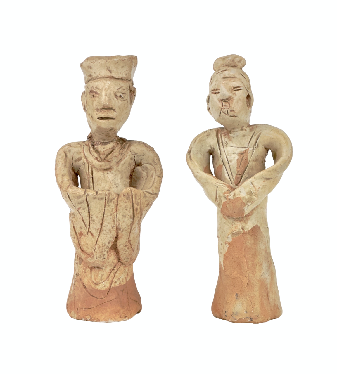 Two Incised Sandstone Mingqi, Five Dynasties and Ten Kingdoms period(907-979)