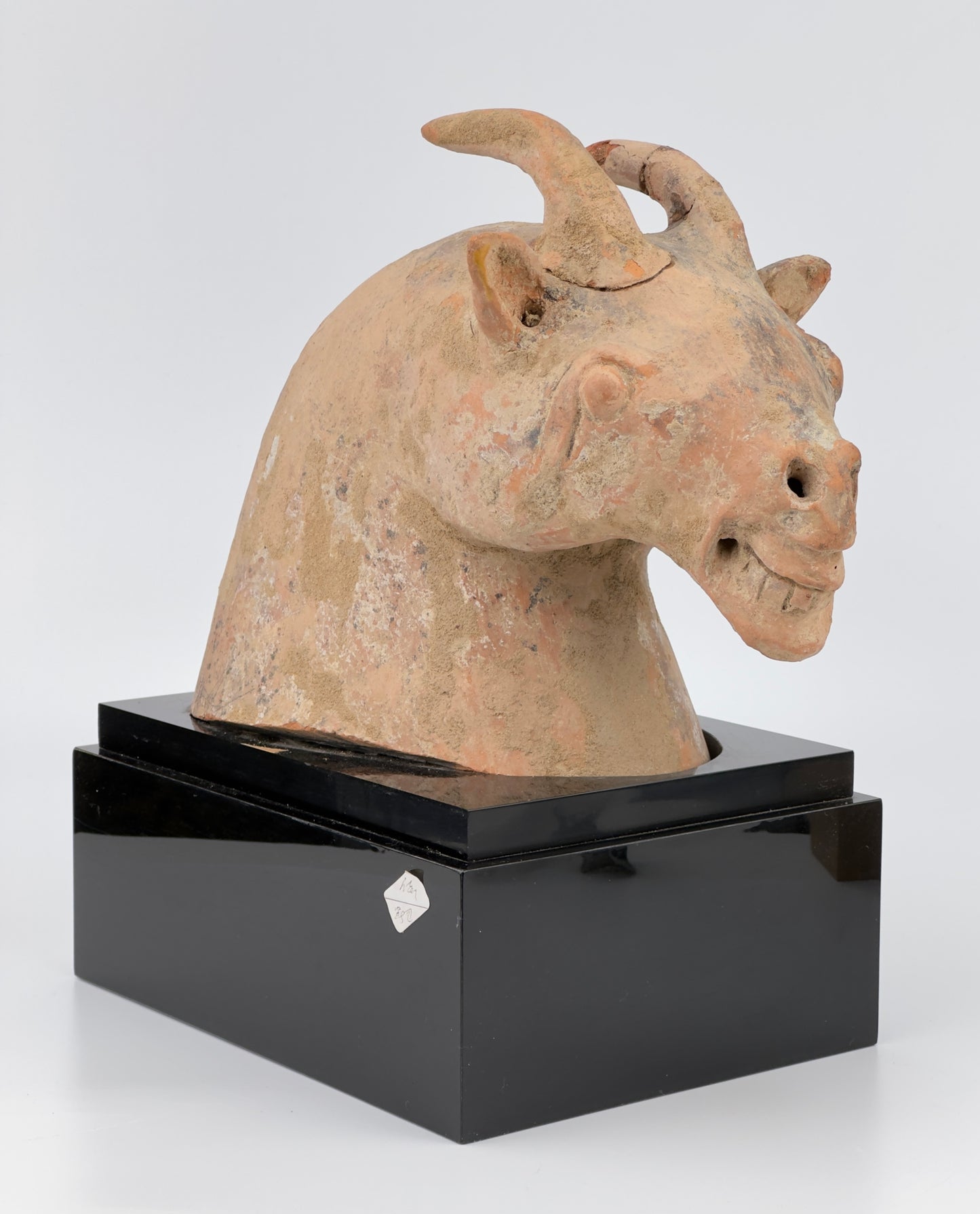 Pottery Goat Head, Han Dynasty (206 BCE to 220 CE)