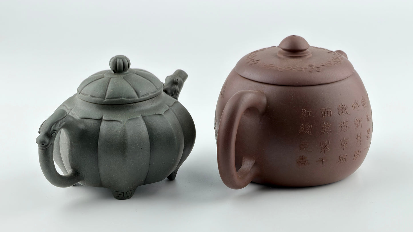 Two Yixing Zisha Teapots and Covers