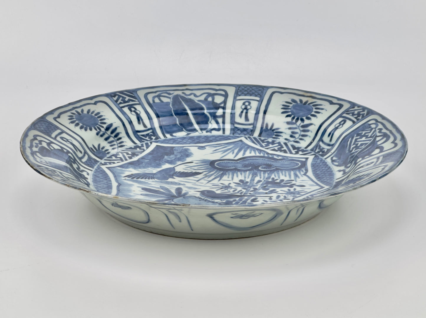 A Blue And White Kraak Plate, Late Ming Dynasty