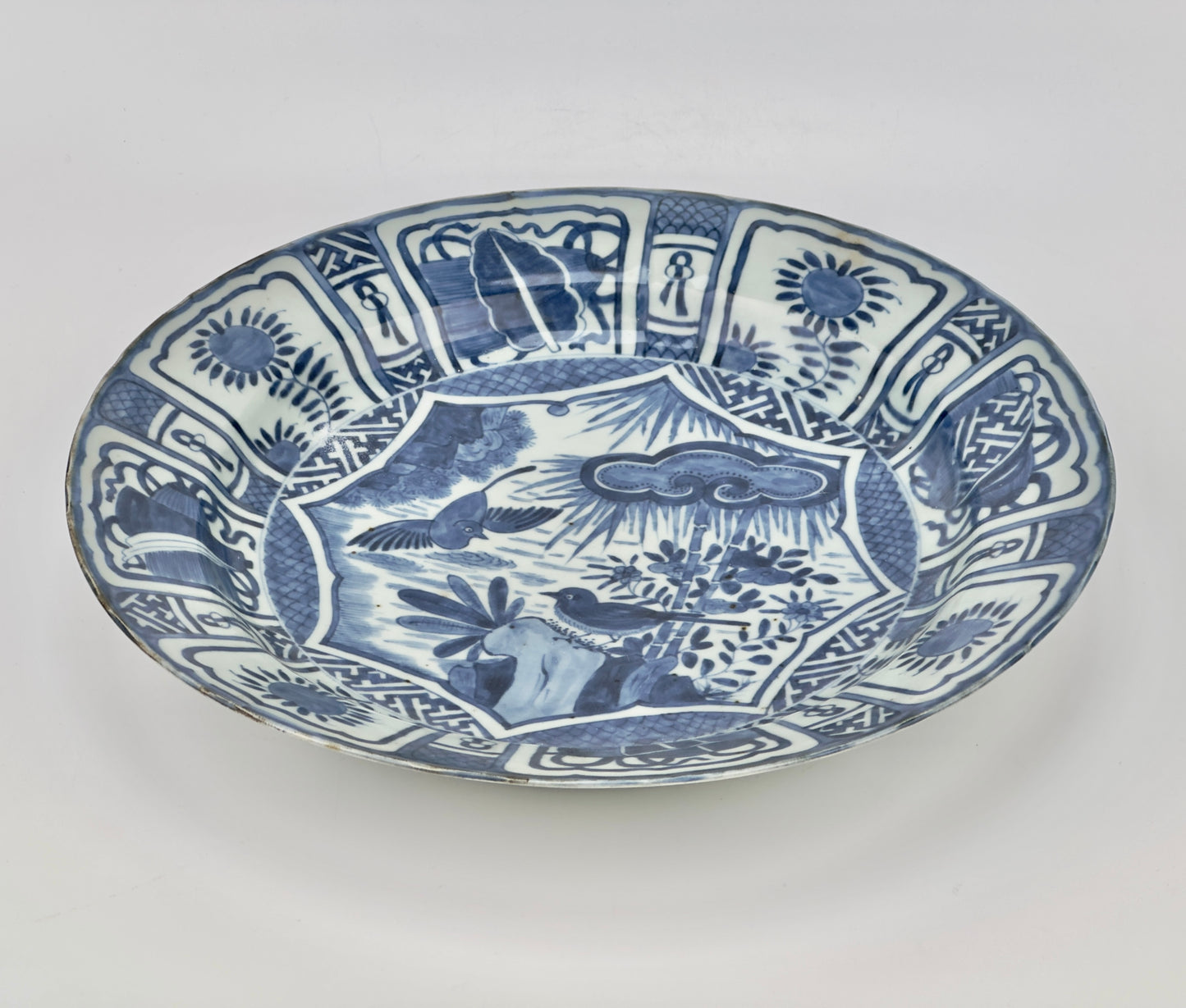 A Blue And White Kraak Plate, Late Ming Dynasty