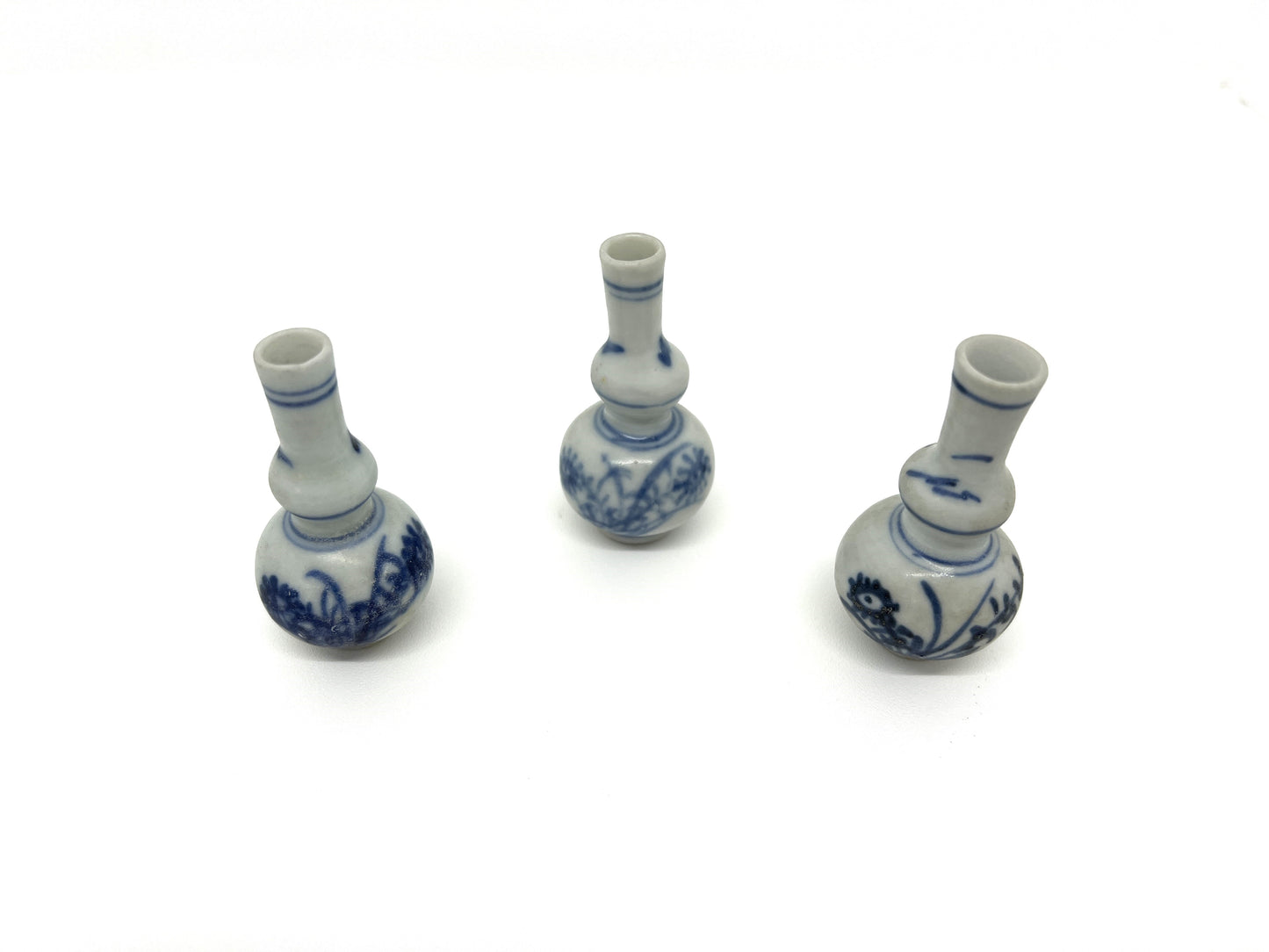 Three Blue and White Miniature Vases, C 1725, Qing Dynasty, Yongzheng Era