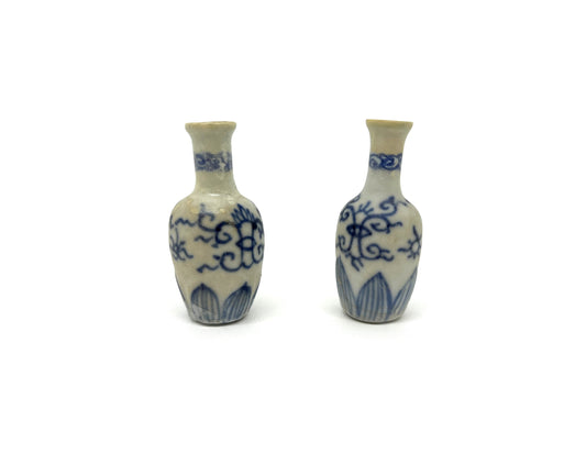 Two Blue and White Miniature Vases, C 1725, Qing Dynasty, Yongzheng Era