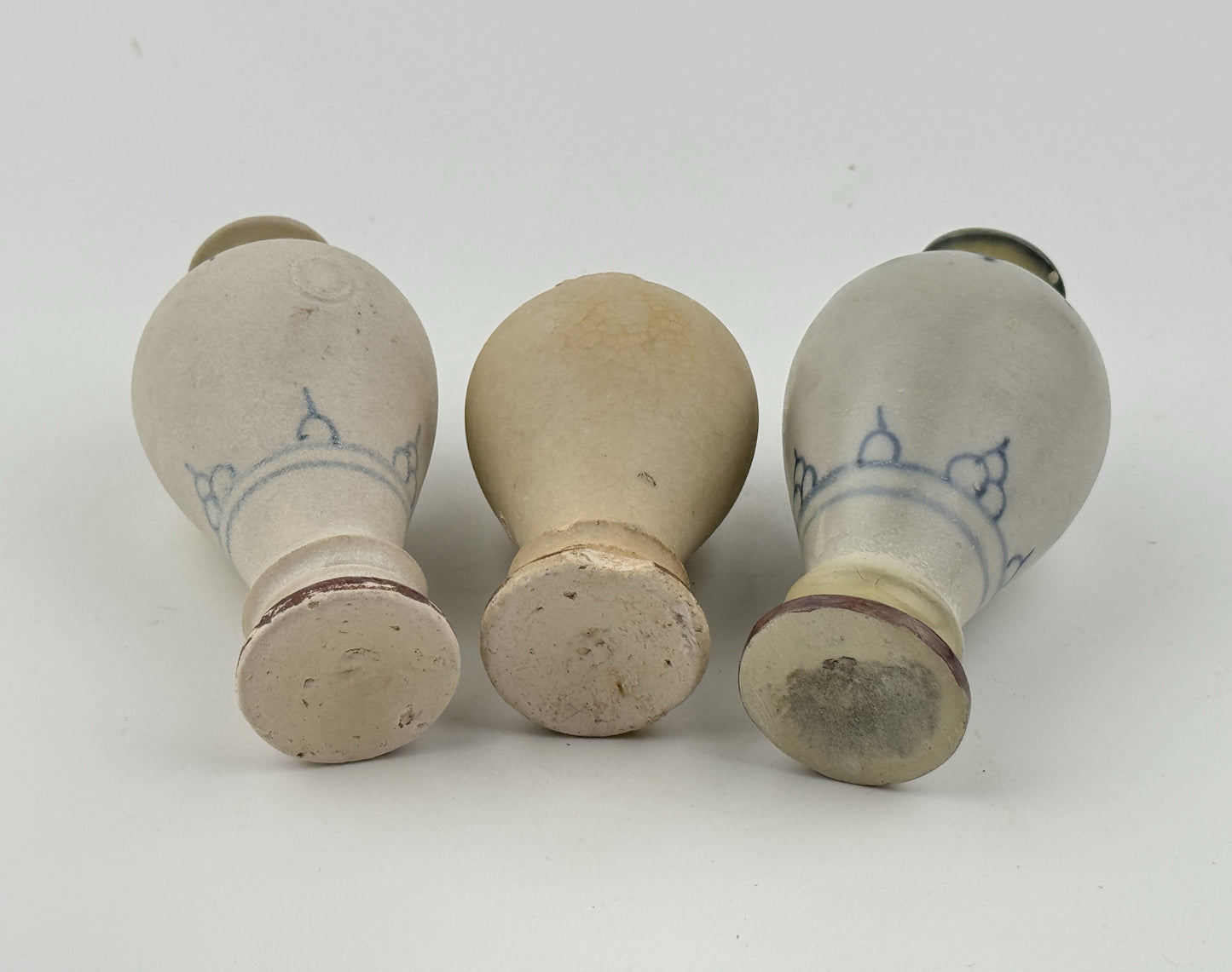 Three Annamese Stoneware Miniature Jarlets, 15th Century, Le Dynasty