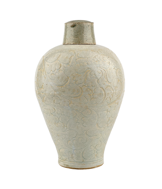 A QINGBAI CARVED MEIPING PORCELAIN, SONG DYNASTY