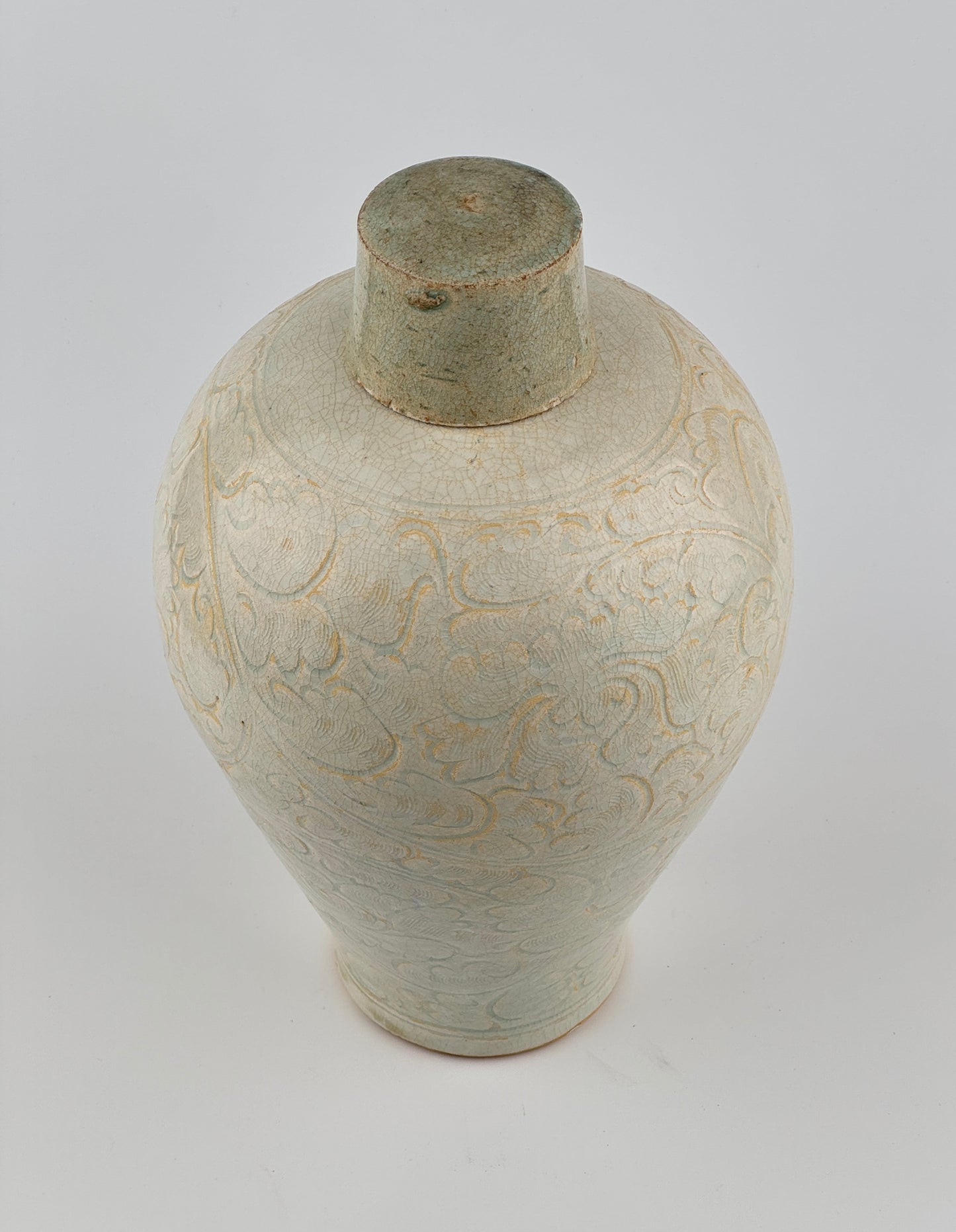 A QINGBAI CARVED MEIPING PORCELAIN, SONG DYNASTY