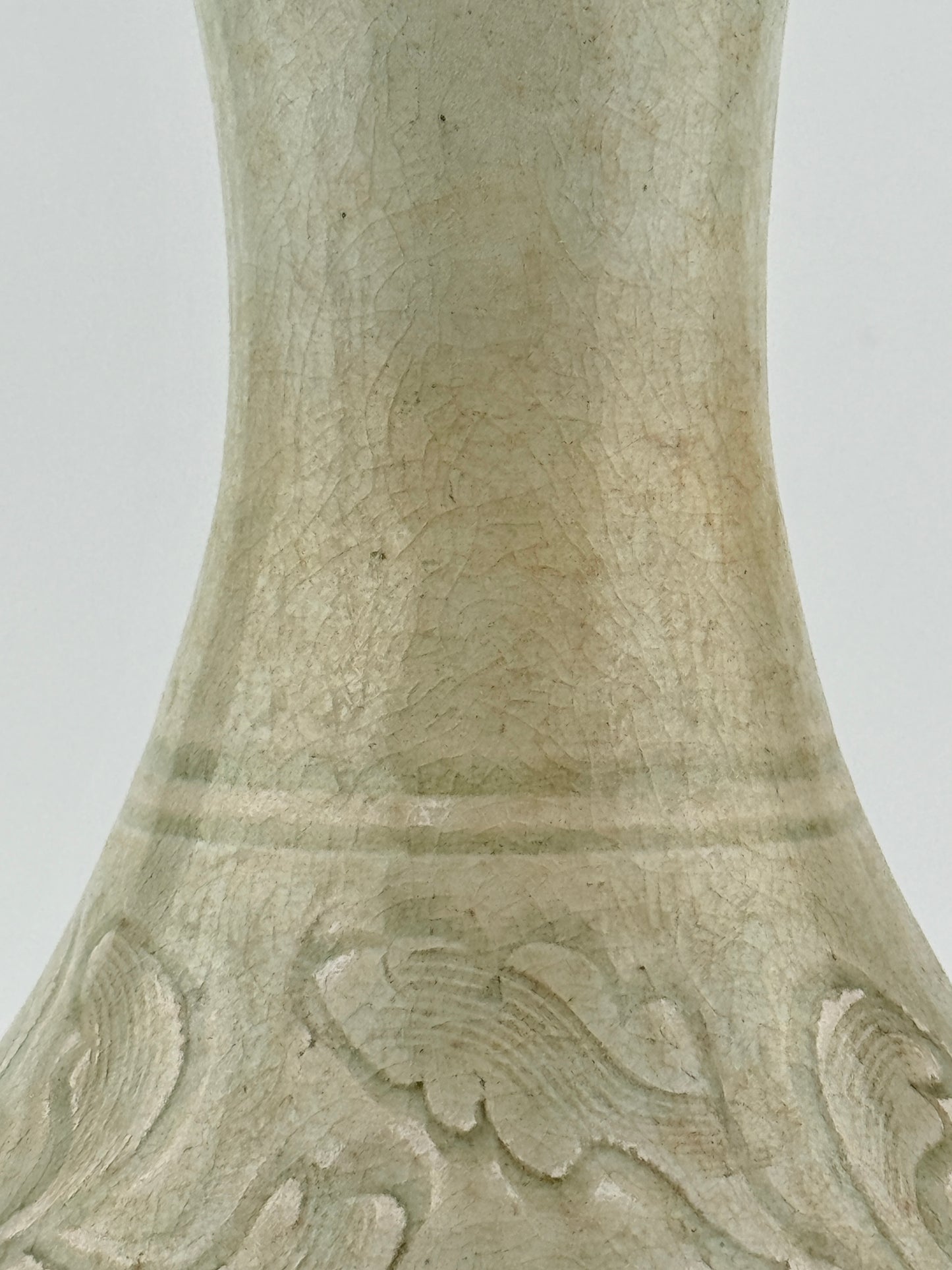 QINGBAI CARVED YUHUCHUNPING VASE PORCELAIN, SONG DYNASTY