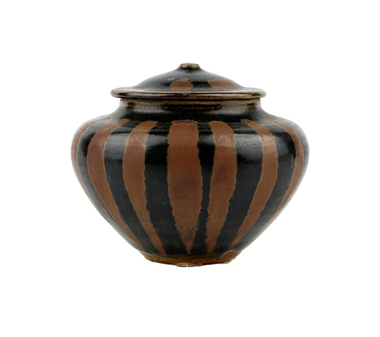 Russet-Splashed Blackish-Brown-Glazed Jar, Song Dynasty