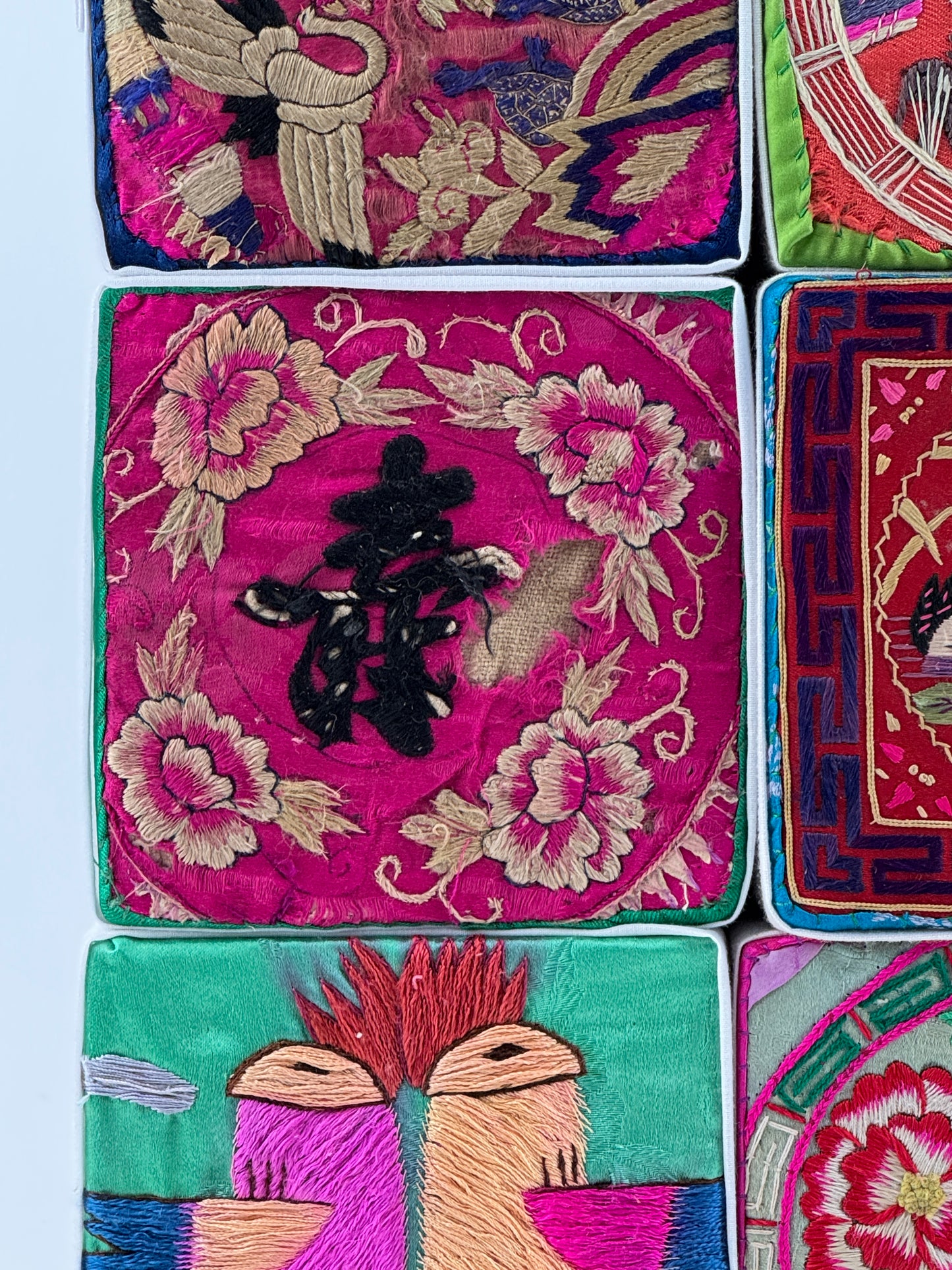 Nine Sqare Auspicious Korean Traditional Embroidered Pillows