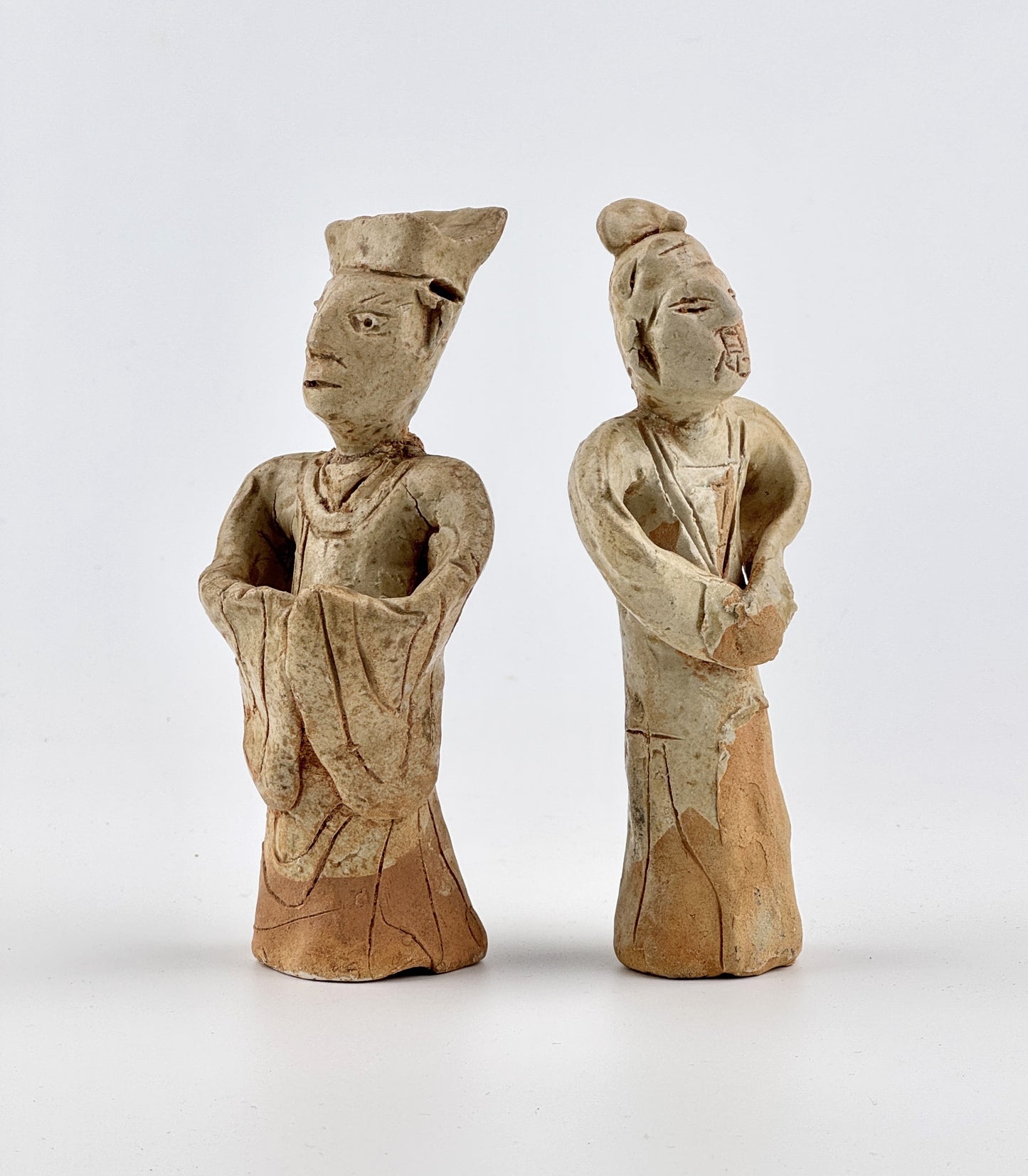 Two Incised Sandstone Mingqi, Five Dynasties and Ten Kingdoms period(907-979)