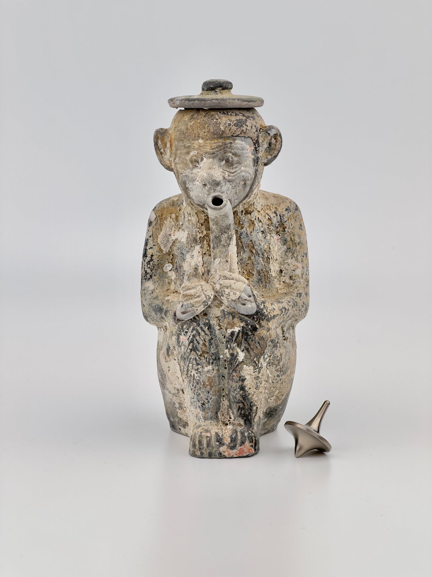 Rare Ewer of a Seated Monkey, C 1725, Qing Dynasty, Yongzheng Era