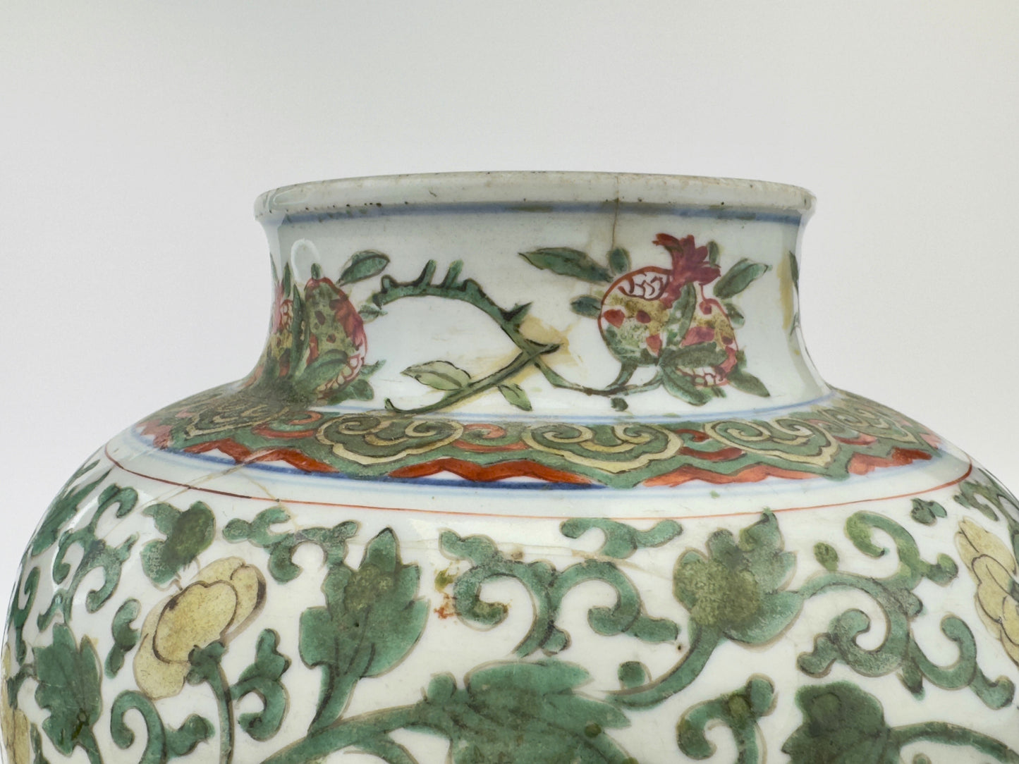 A Wucai 'Peony' Vase Transitional Period, 17th century, Transitional period(Ming Dynasty)