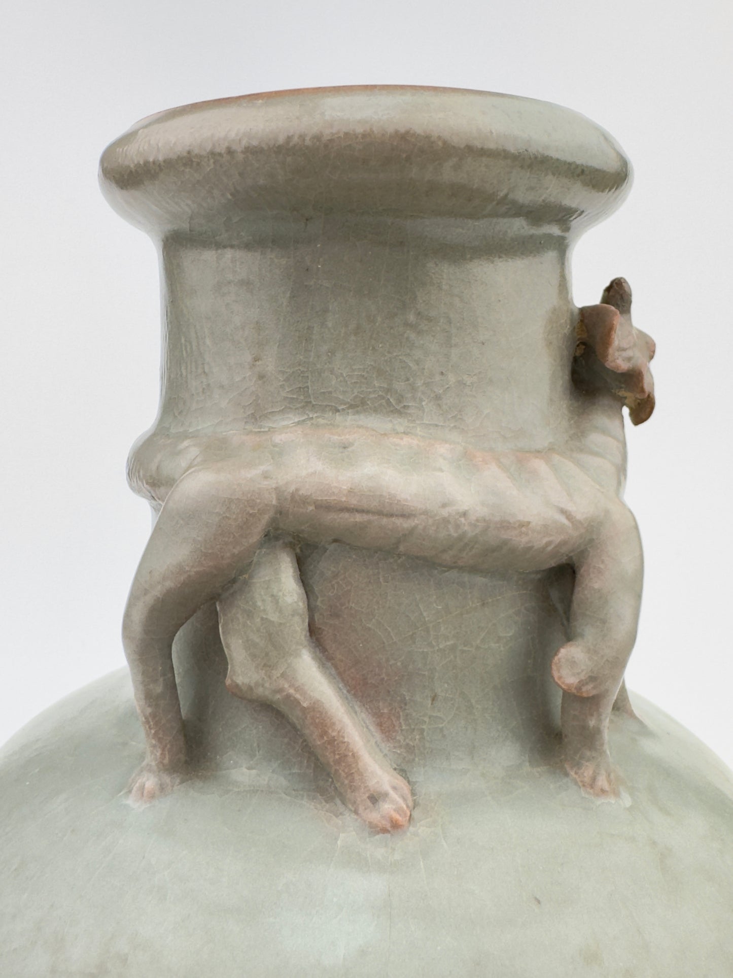 Longquan Celadon 'Dragon' Jar and Cover, Song Dynasty