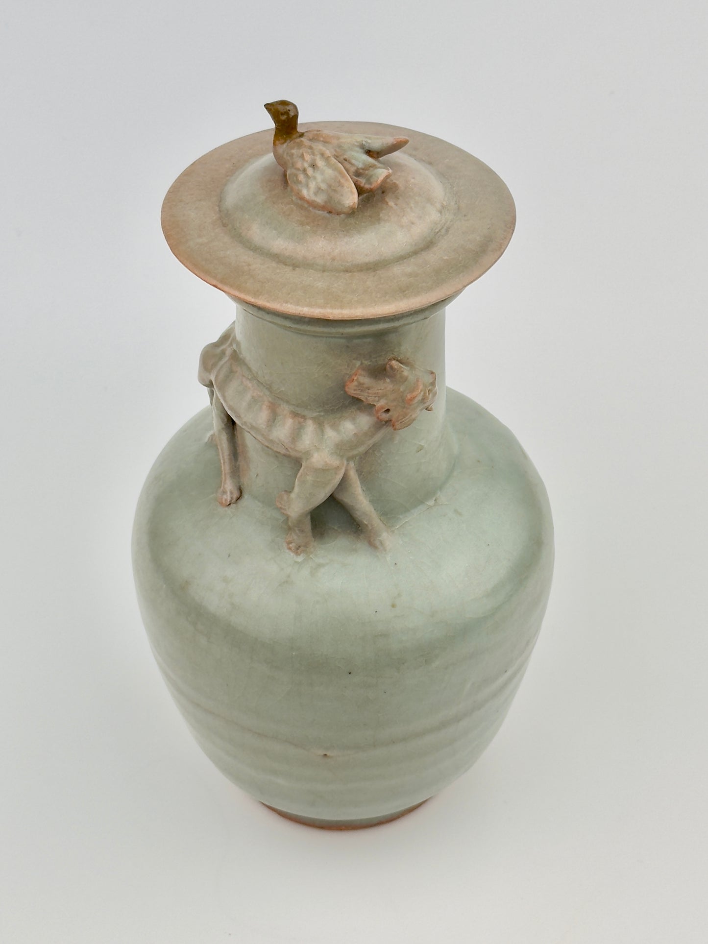 Longquan Celadon 'Dragon' Jar and Cover, Song Dynasty