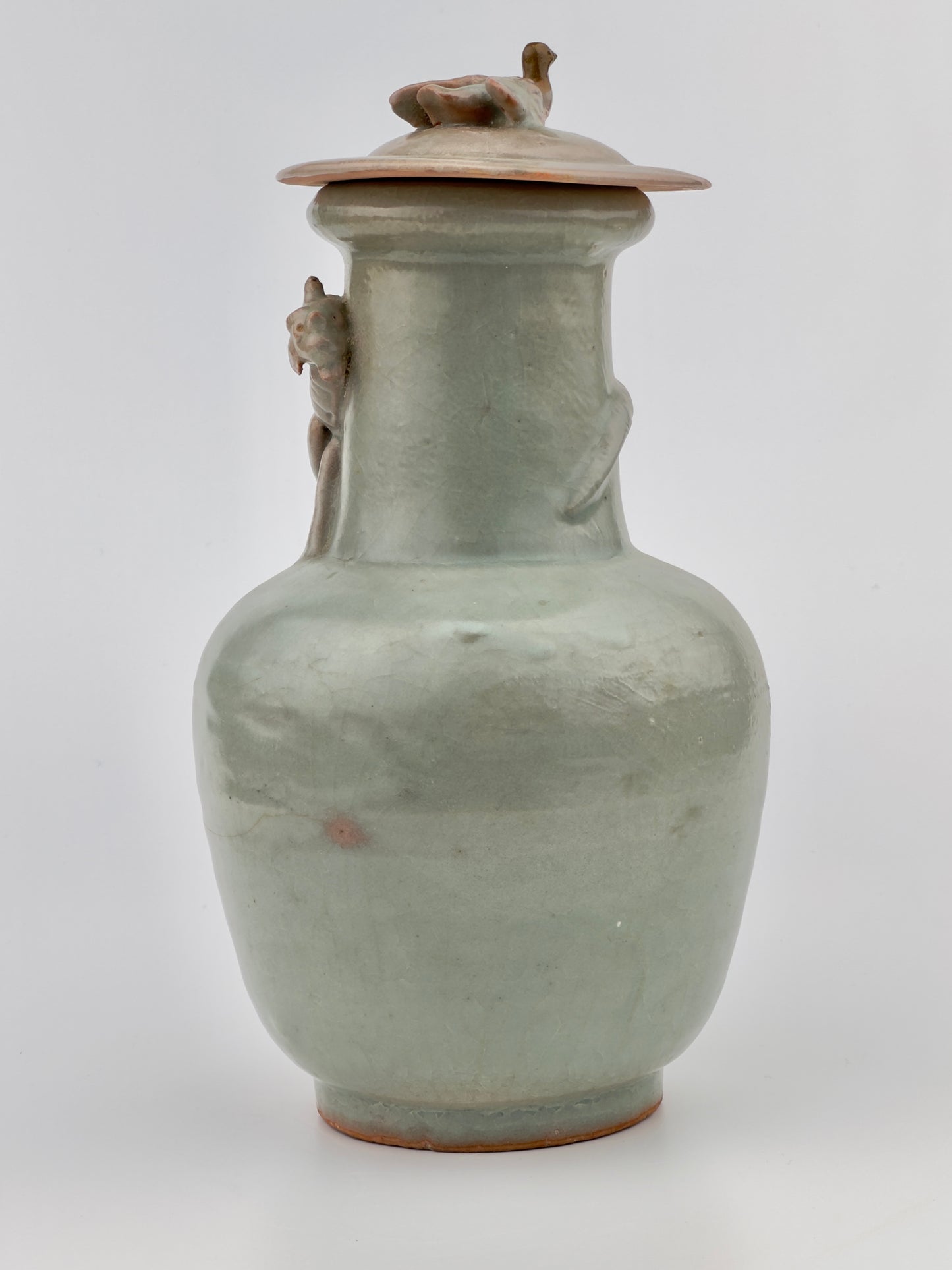 Longquan Celadon 'Dragon' Jar and Cover, Song Dynasty