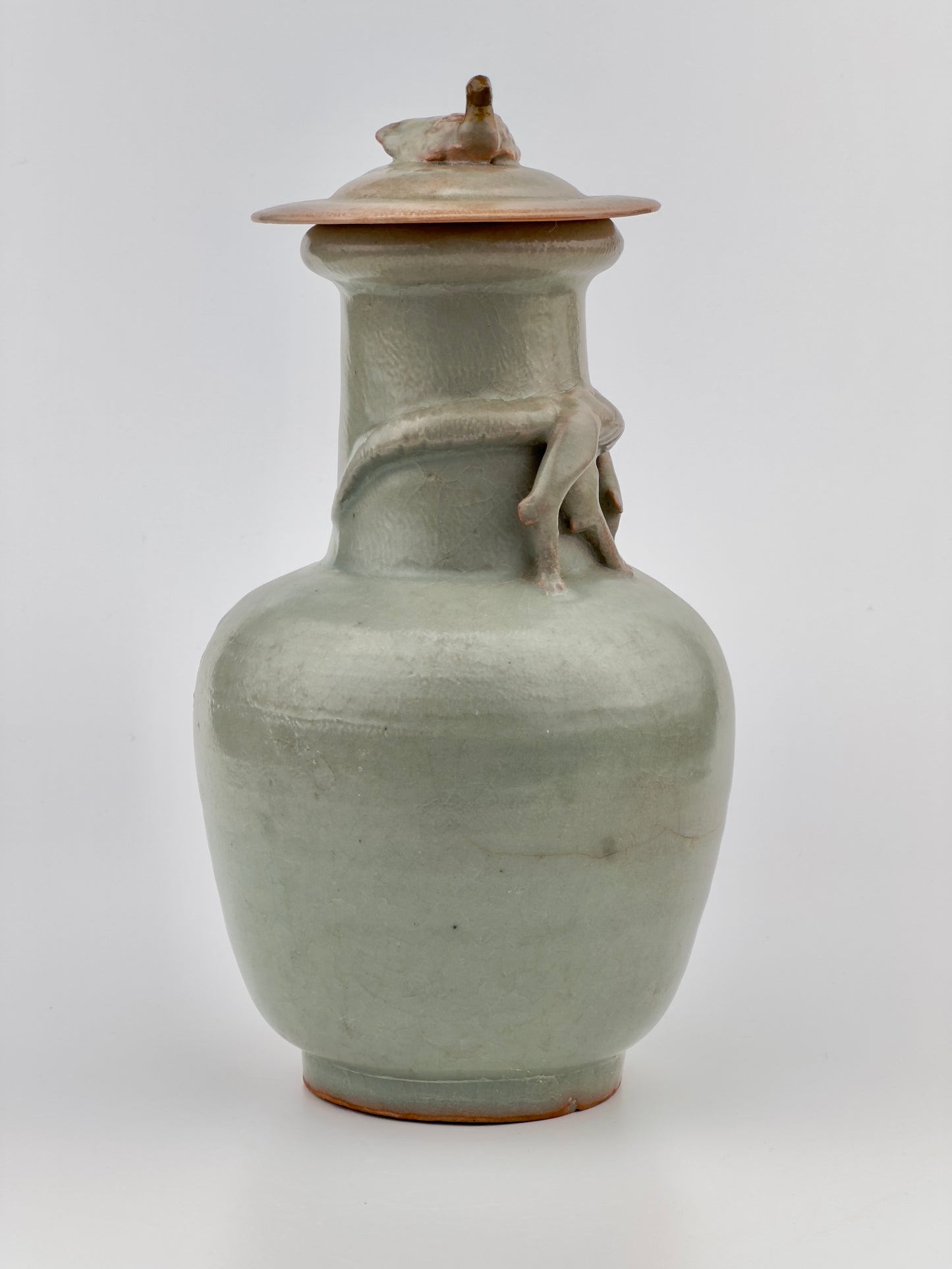 Longquan Celadon 'Dragon' Jar and Cover, Song Dynasty