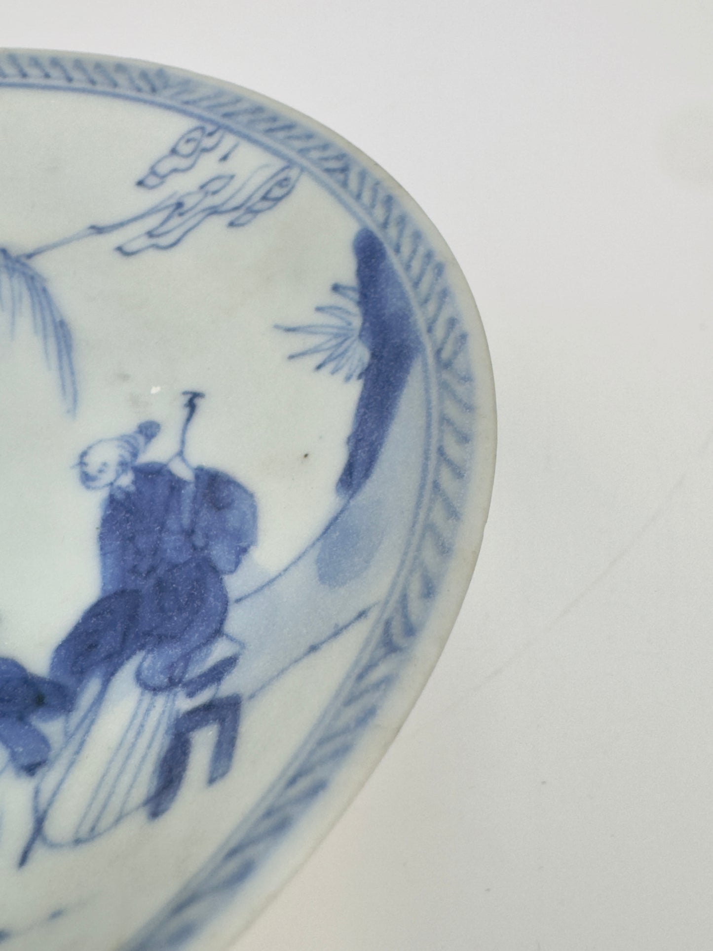 LEAF PASSING BLUE AND WHITE SAUCER CIRCA 1725, QING DYNASTY, YONGZHENG REIGN