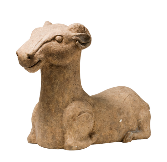 Large Pottery Figure Goat from the Han Dynasty(206 BC to 220 AD)