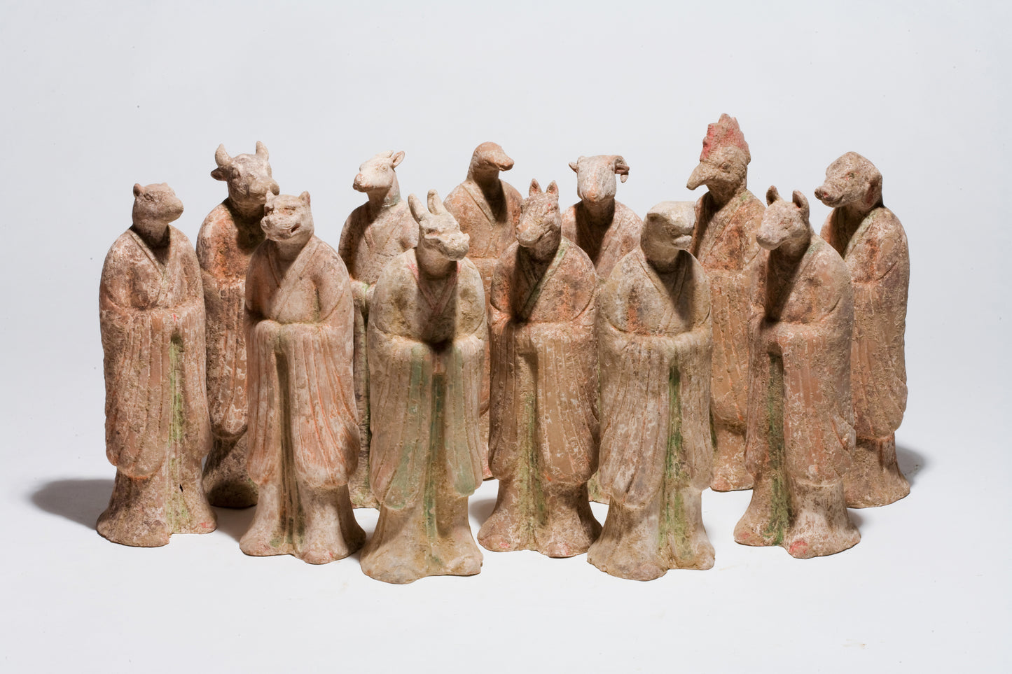 Set of Twelve Zodiac Animal Figures, Tang Dynasty