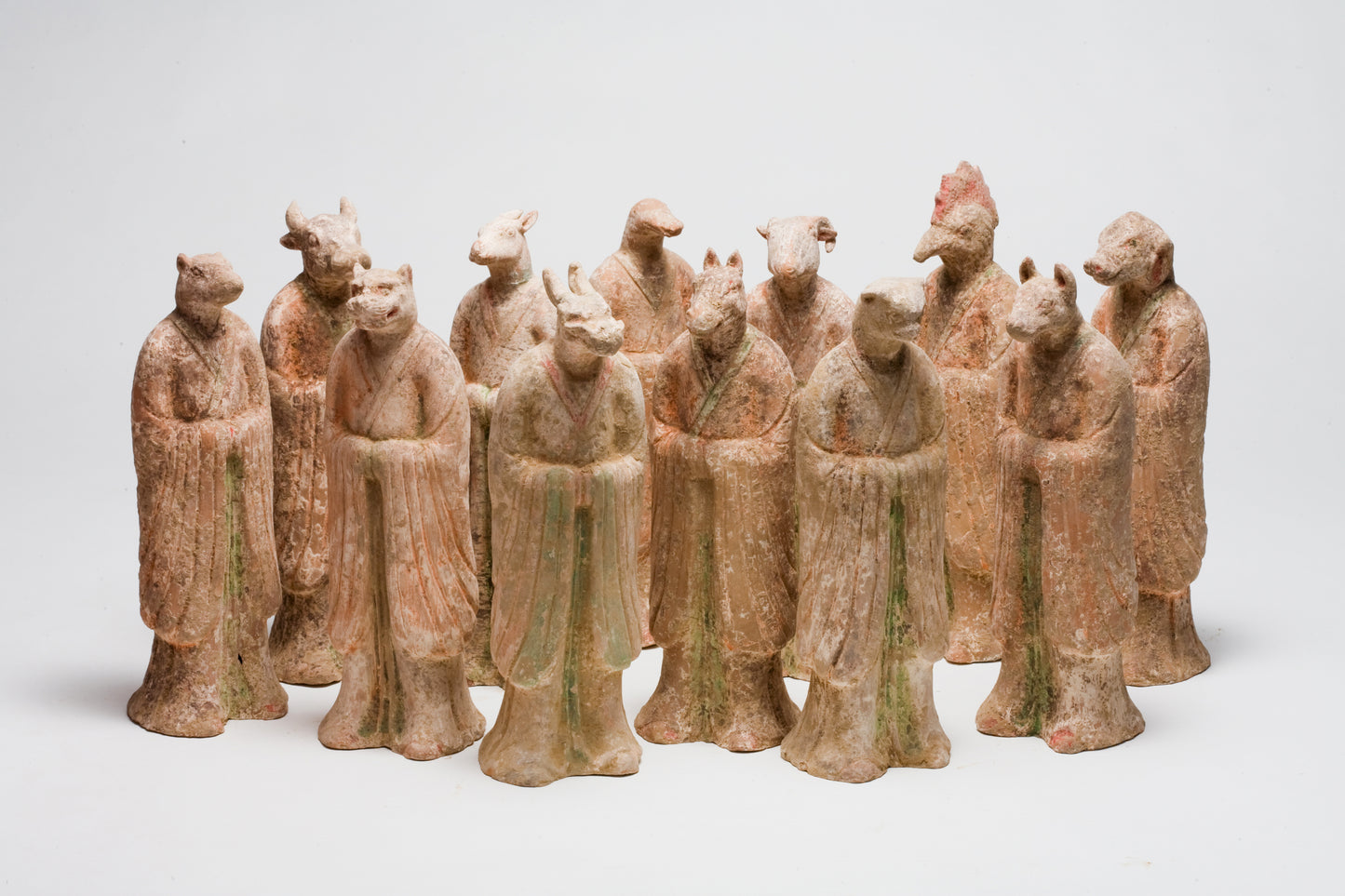 Set of Twelve Zodiac Animal Figures, Tang Dynasty