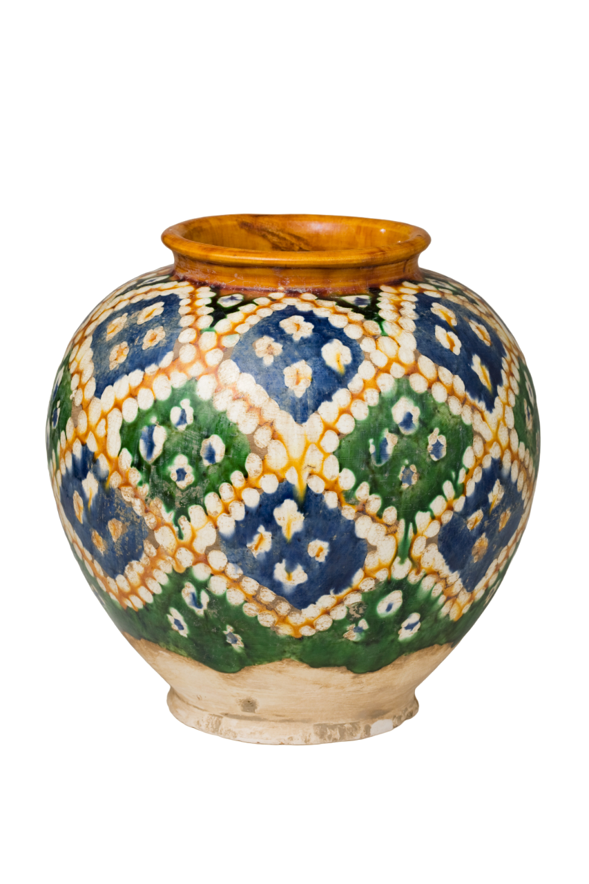 Rare Sancai-Glazed Pottery Jar, Tang Dynasty