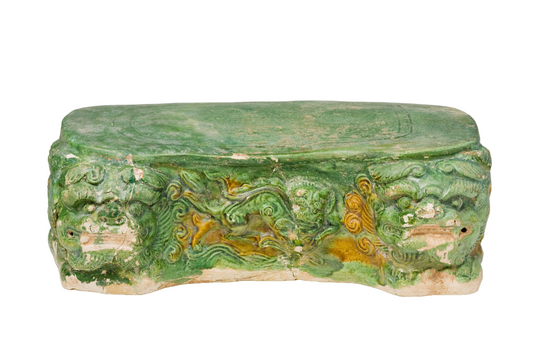 Sancai-glazed pottery 'Haitai' Pillow, Tang dynasty