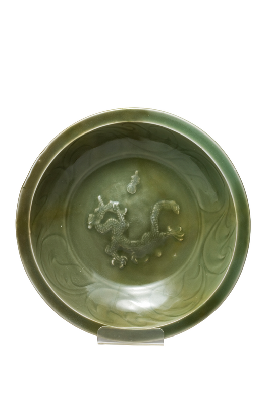 Longquan Celadon-Glazed 'Dragon' Dish, Yuan Dynasty