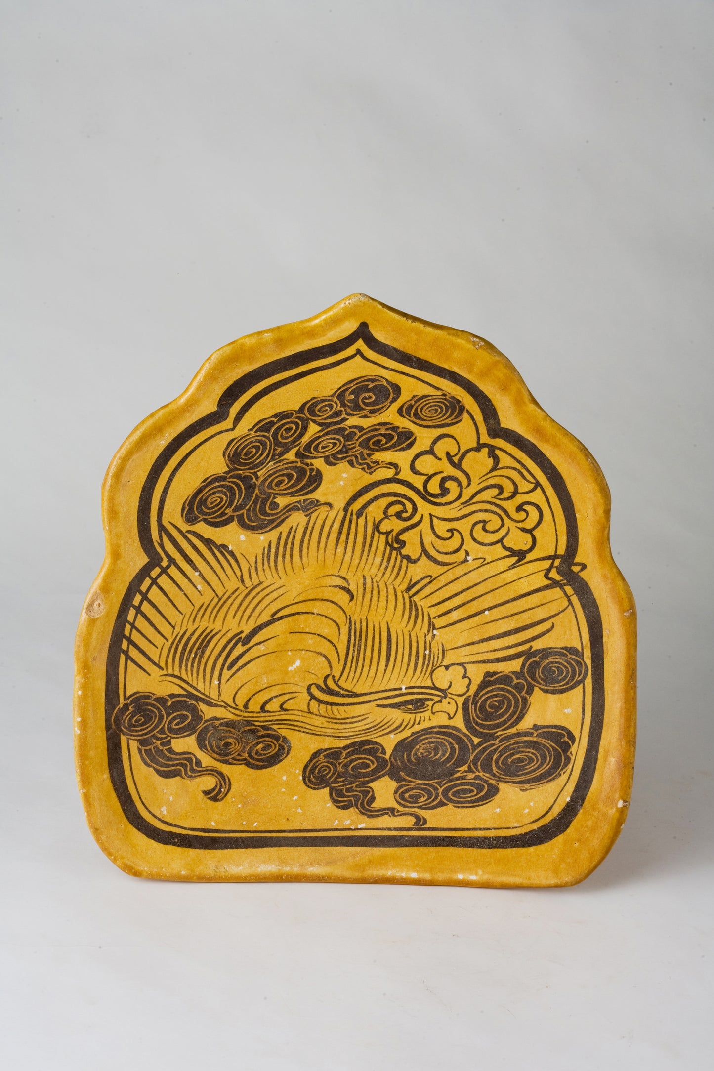 Rare Cizhou 'Mandarin duck and Reishi mushroom' Painted Pillow, Jin-Song Dynasty