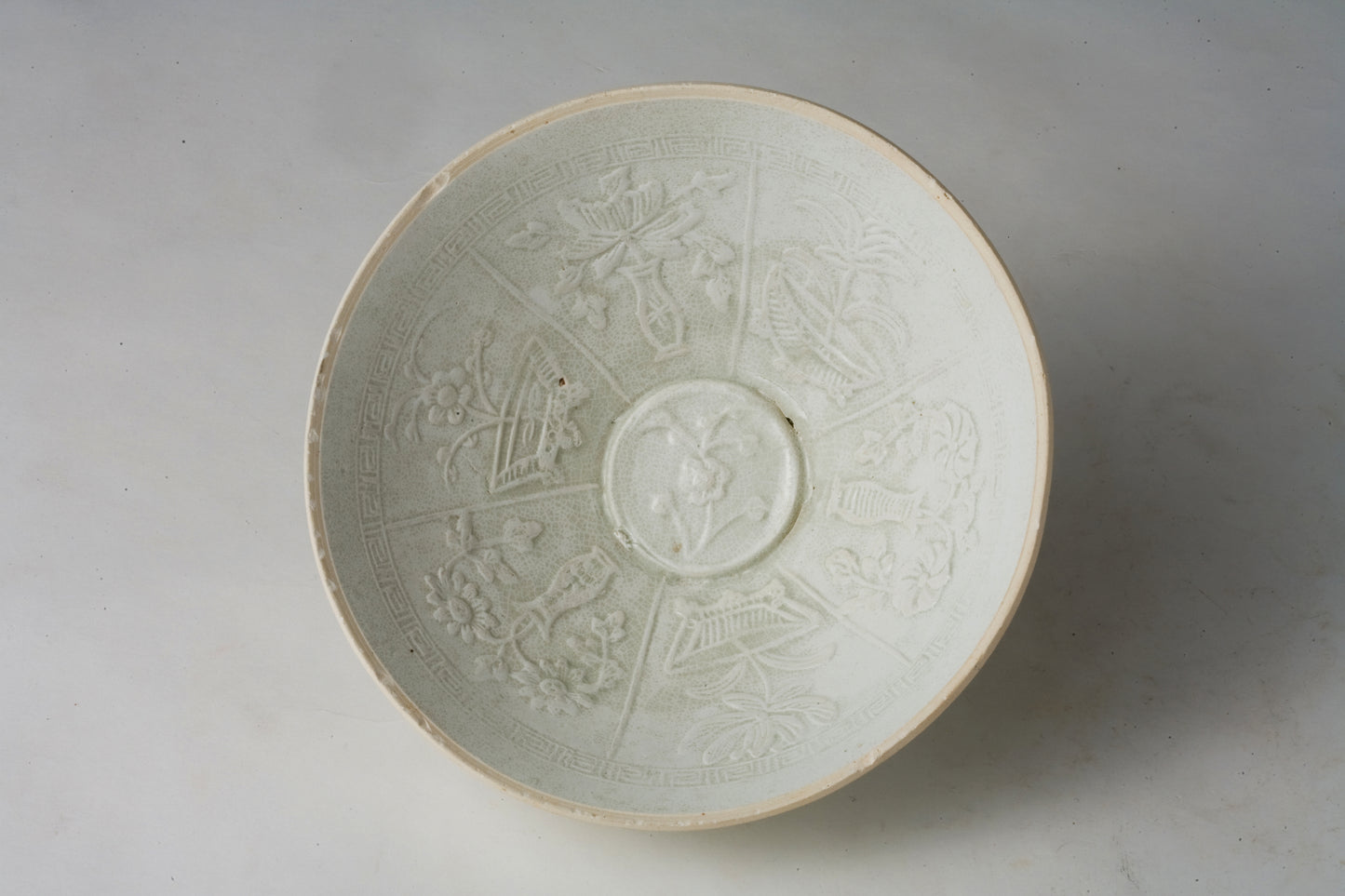Bowl with Hexagonal Radial Floral Design, Song Dynasty