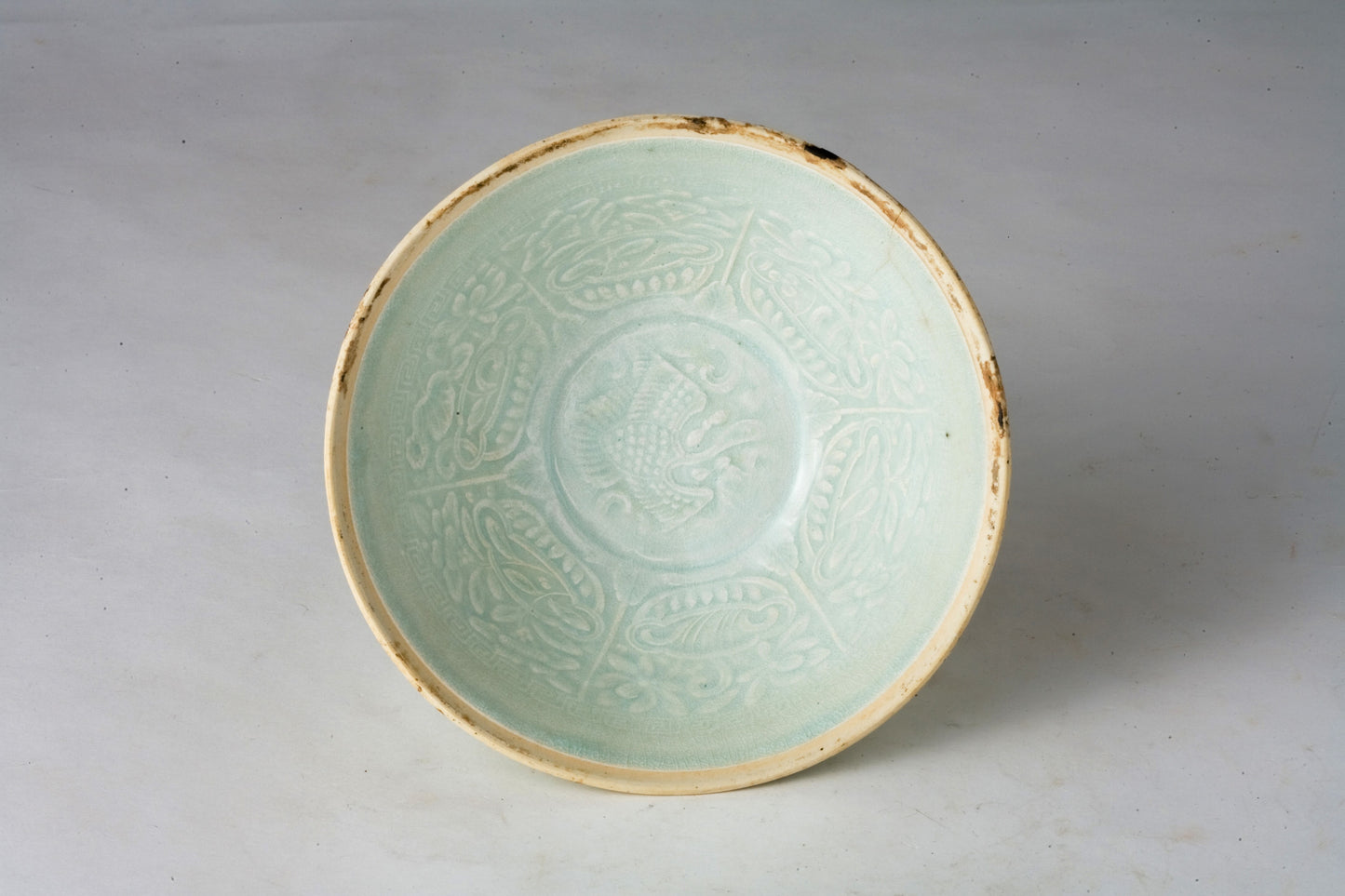 Qingbai Bowl with carving of crane, Song Dynasty